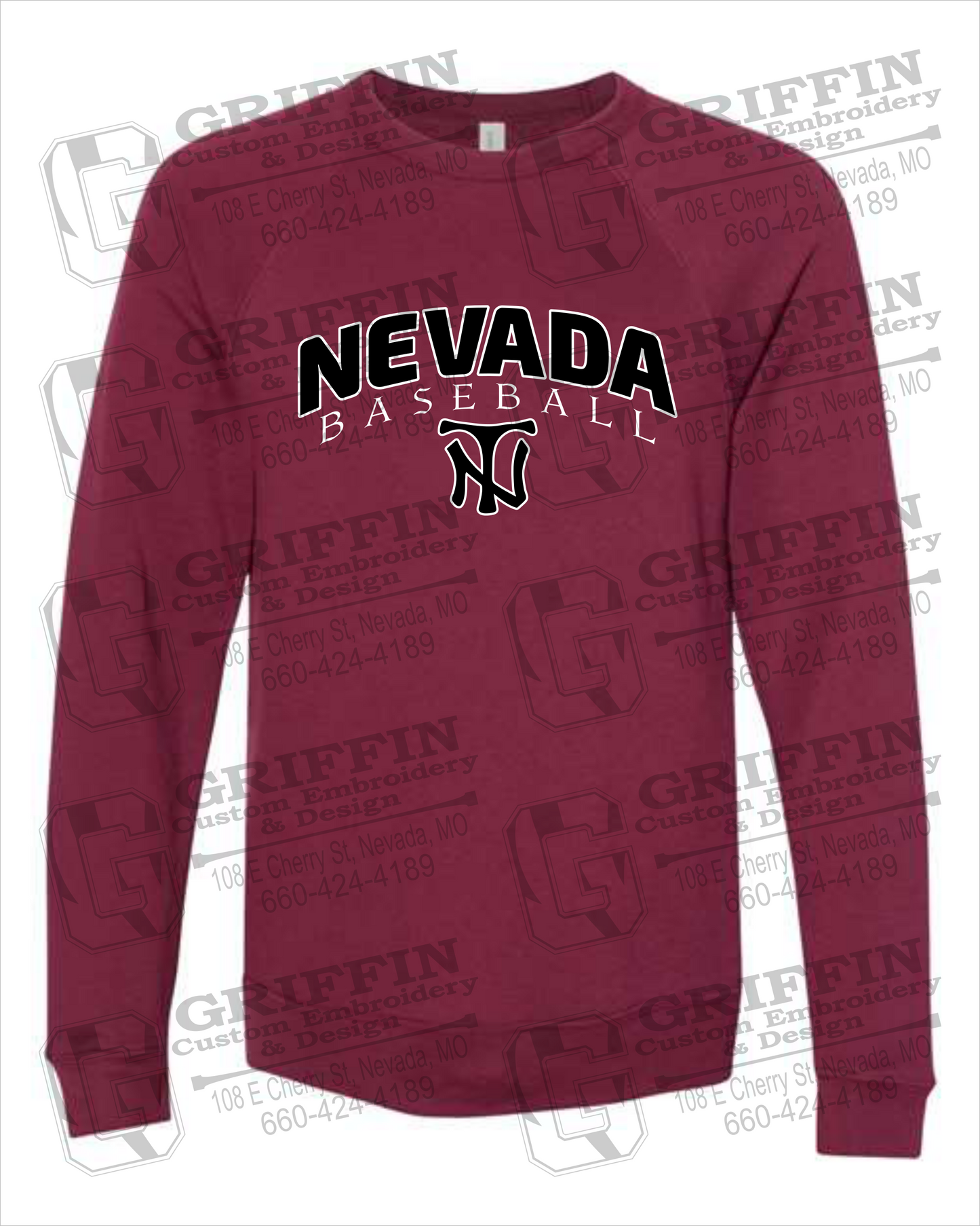 Sponge Fleece Sweatshirt - Baseball - Nevada Tigers 23-J
