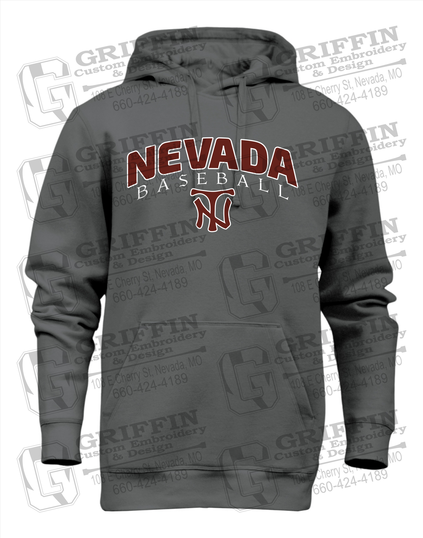 Heavyweight Fleece Hoodie - Baseball - Nevada Tigers 23-J