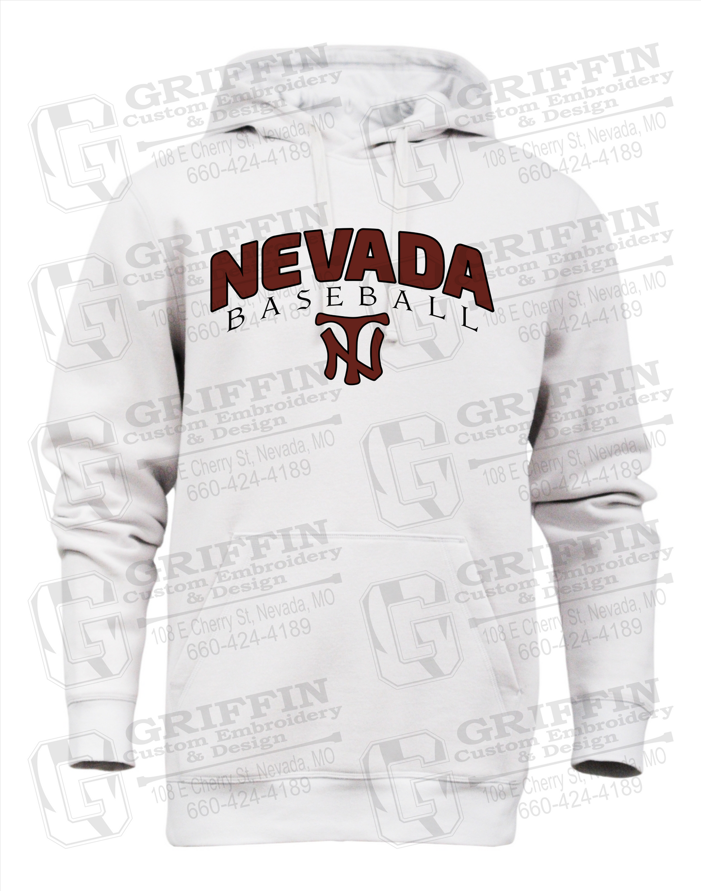 Heavyweight Fleece Hoodie - Baseball - Nevada Tigers 23-J