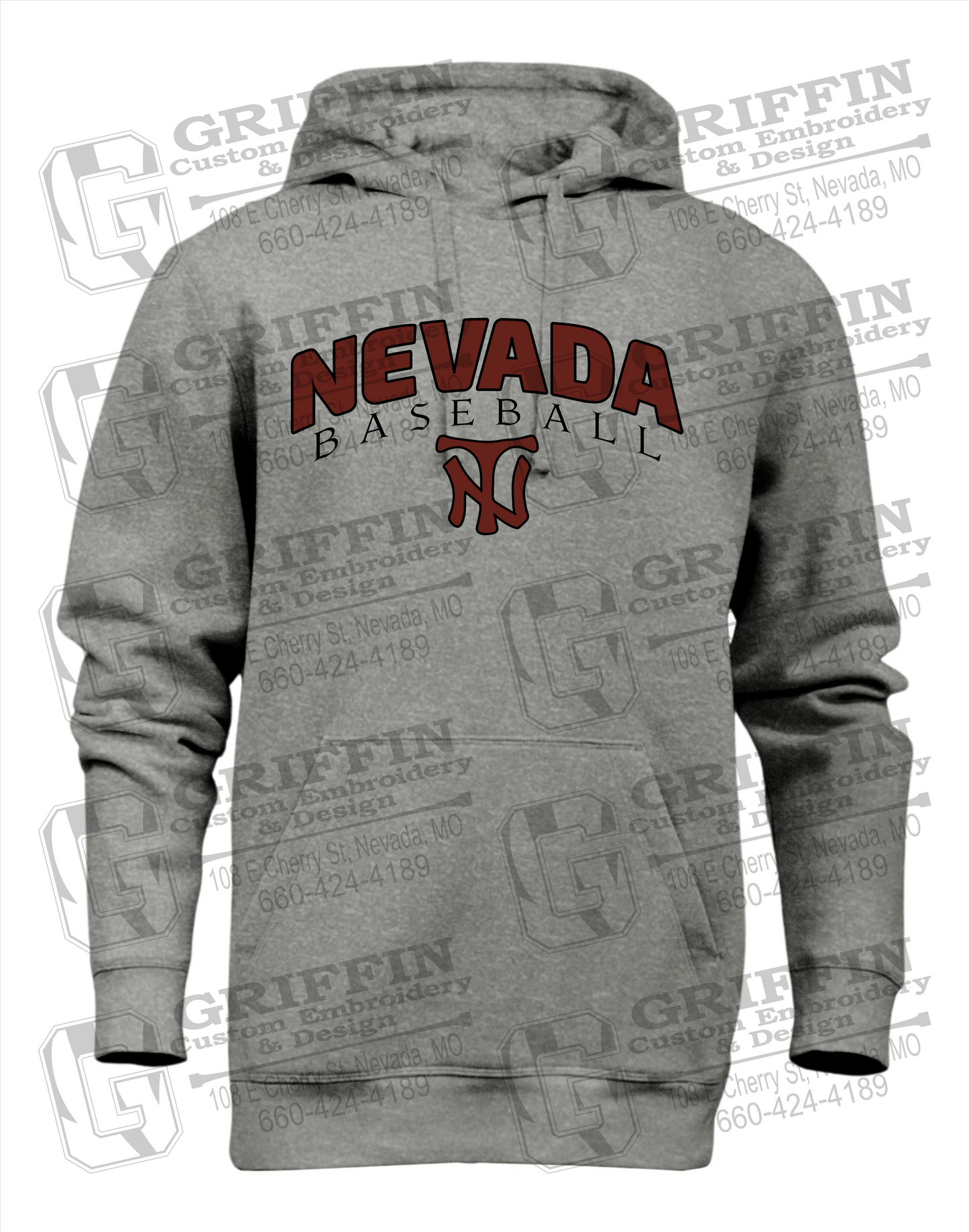 Heavyweight Fleece Hoodie - Baseball - Nevada Tigers 23-J