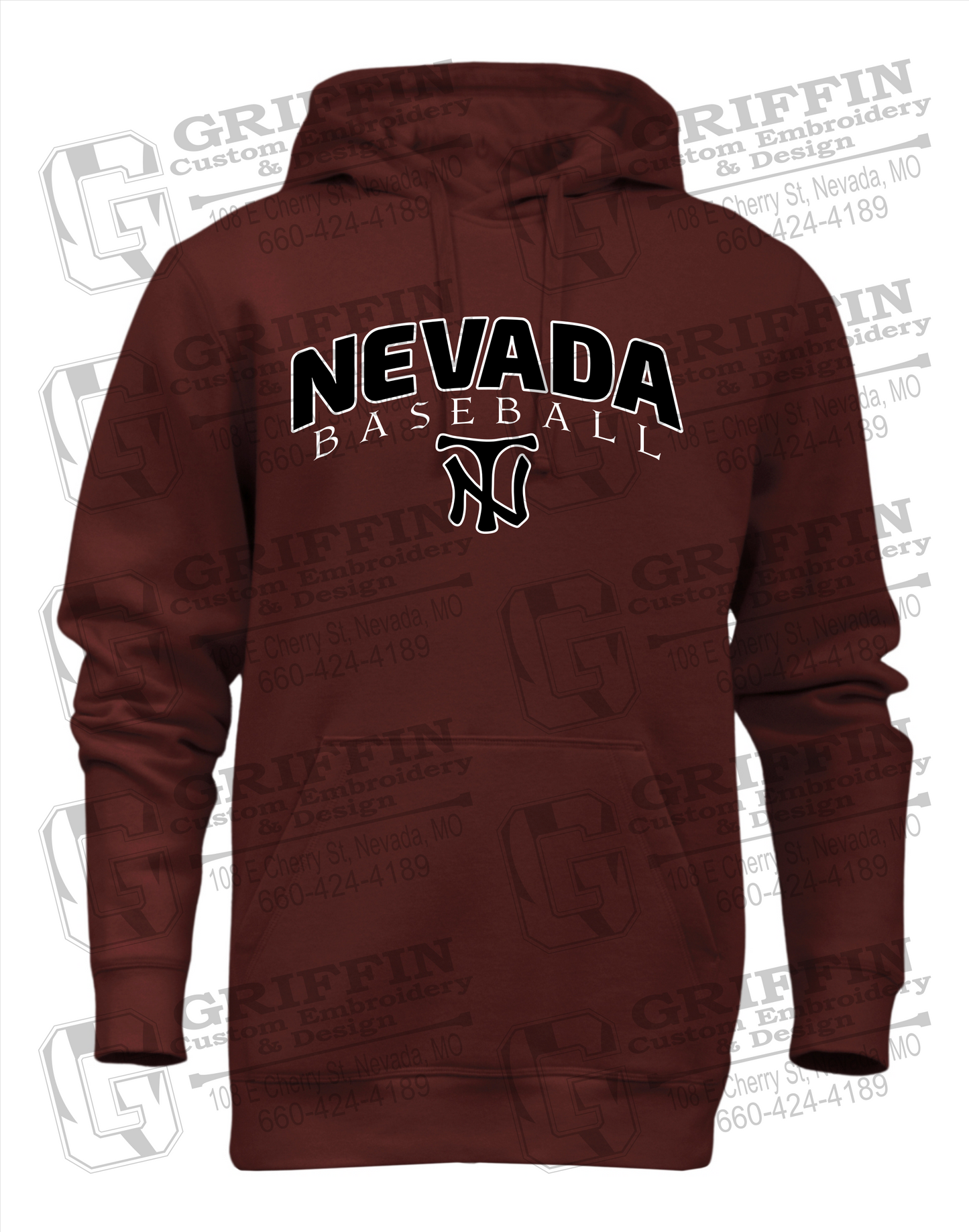 Heavyweight Fleece Hoodie - Baseball - Nevada Tigers 23-J