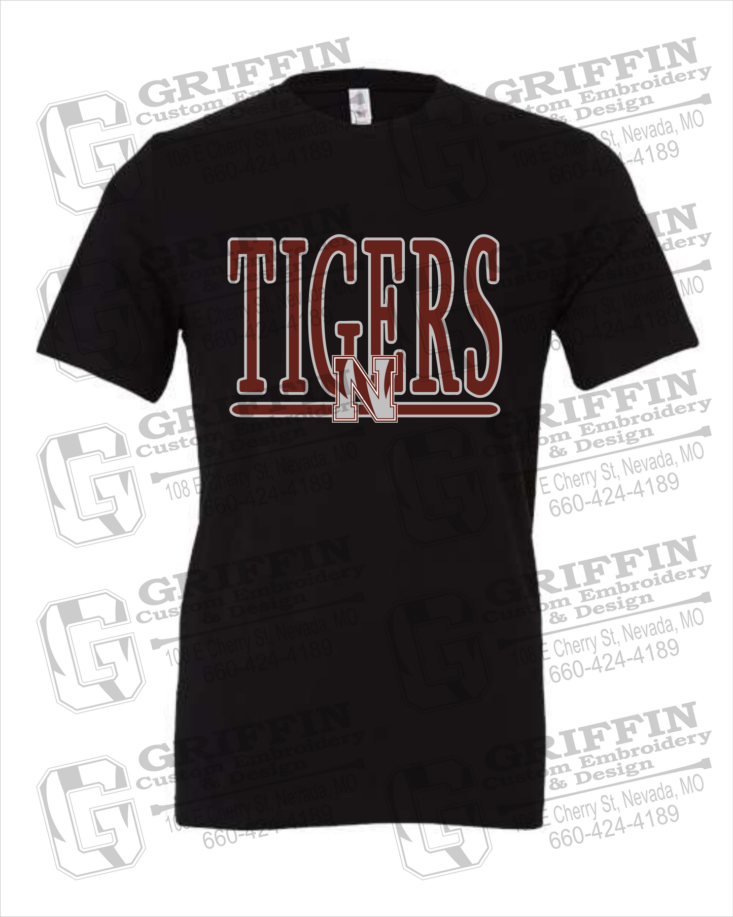 Cotton Short Sleeve T-Shirt - Nevada Tigers 23-K