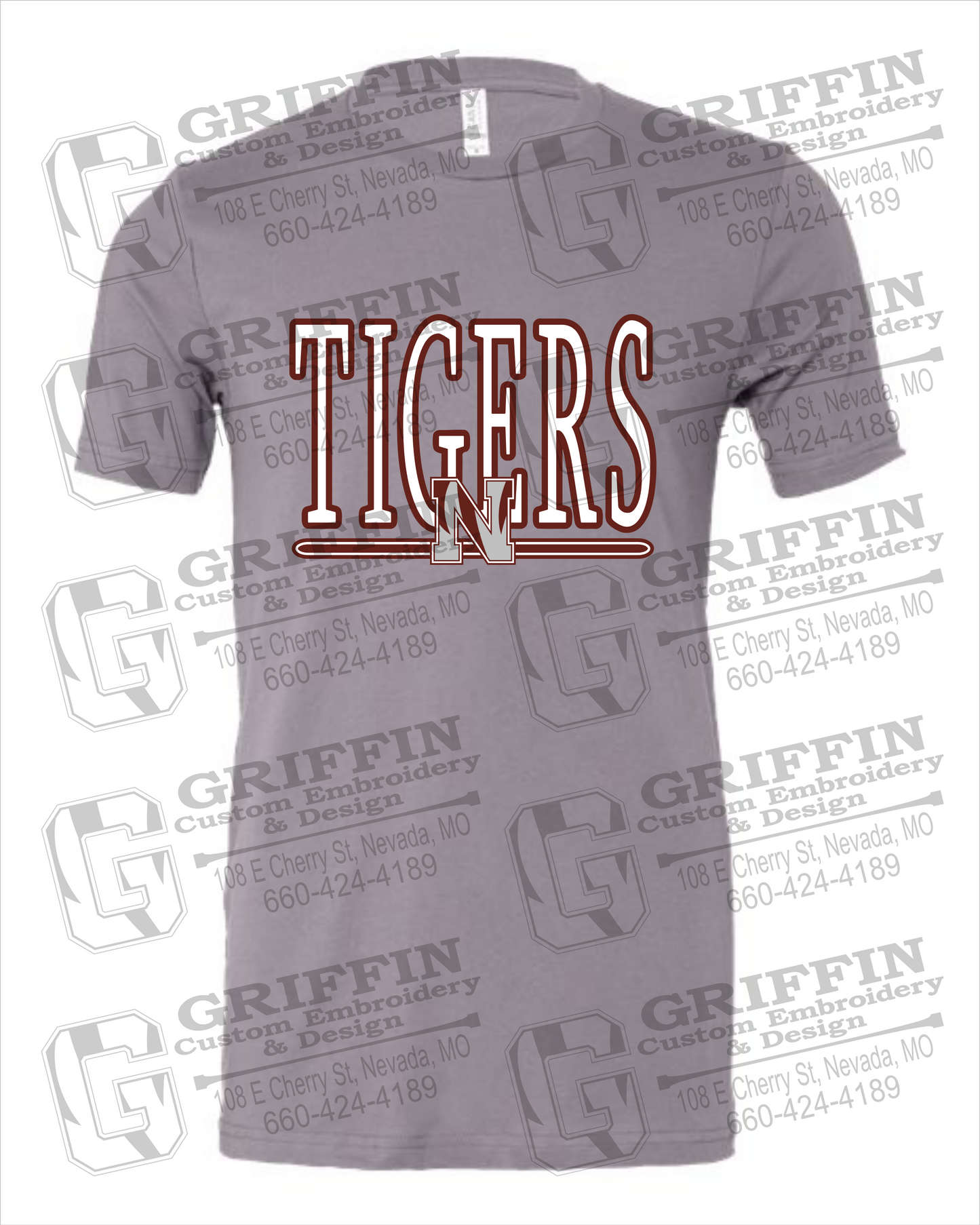 Cotton Short Sleeve T-Shirt - Nevada Tigers 23-K