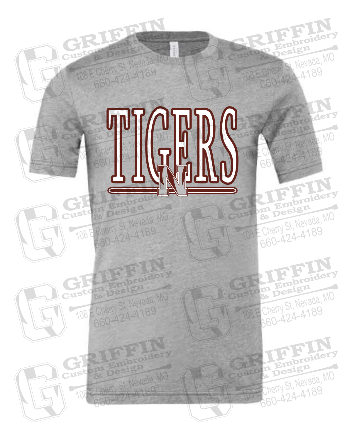Cotton Short Sleeve T-Shirt - Nevada Tigers 23-K