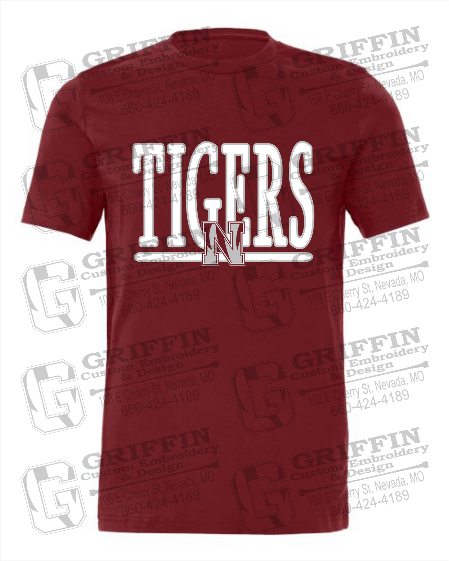 Cotton Short Sleeve T-Shirt - Nevada Tigers 23-K