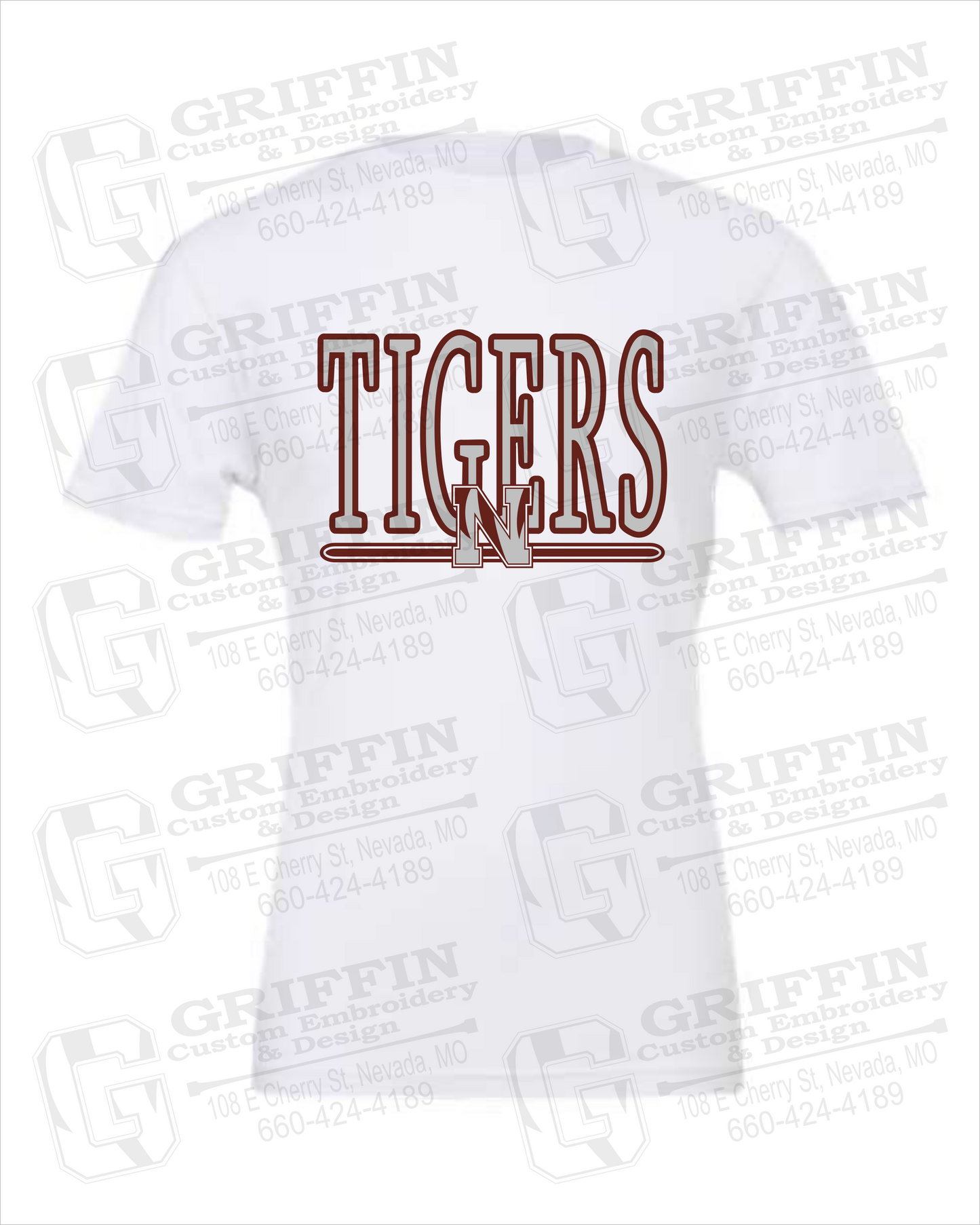 Cotton Short Sleeve T-Shirt - Nevada Tigers 23-K