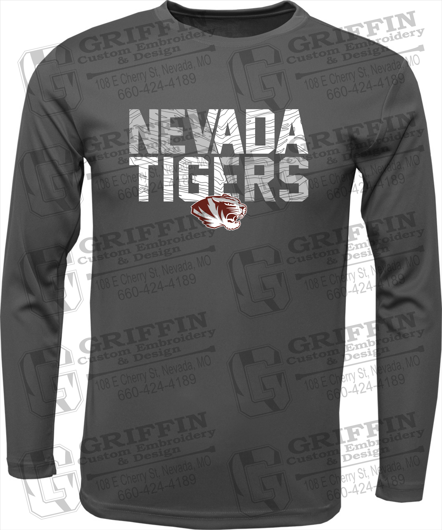 Toddler Dry-Fit Long Sleeve T-Shirt - Nevada Tigers 23-L