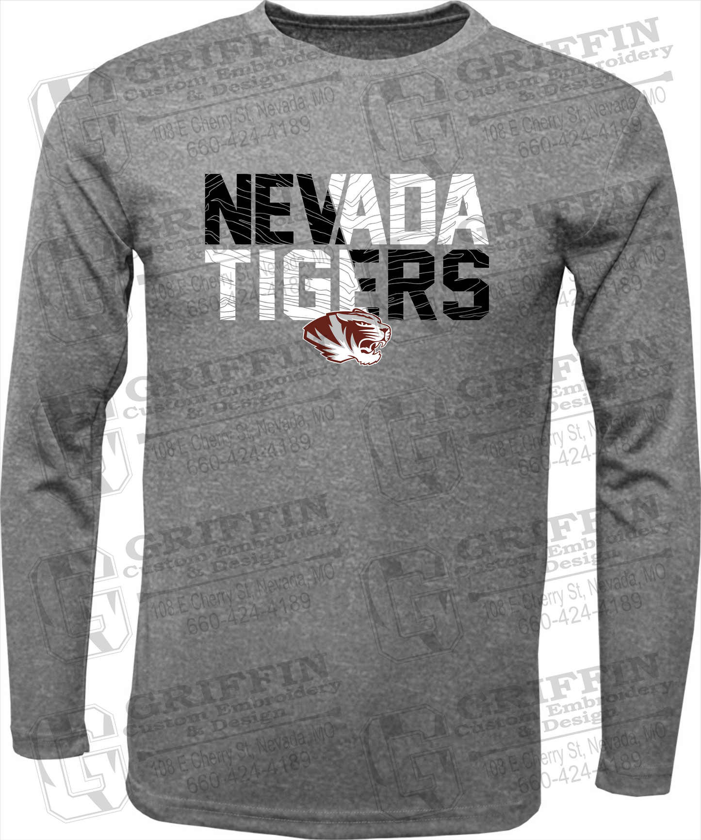 Toddler Dry-Fit Long Sleeve T-Shirt - Nevada Tigers 23-L