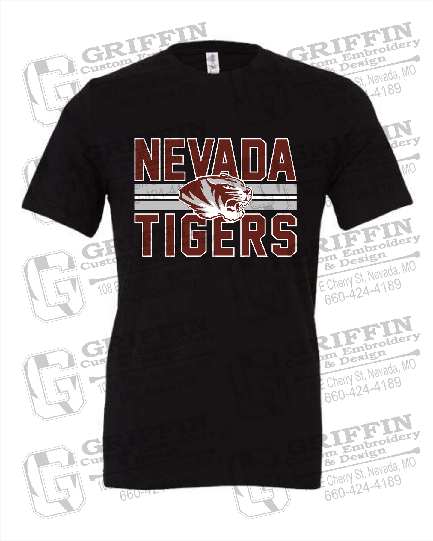 Cotton Short Sleeve T-Shirt - Nevada Tigers 23-M