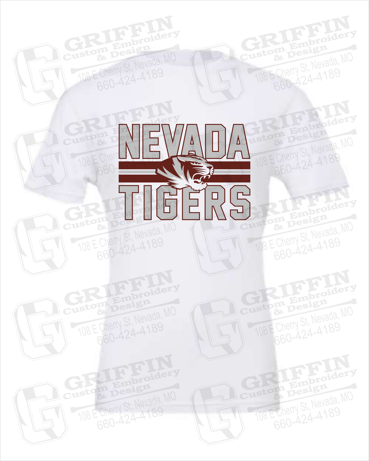 Cotton Short Sleeve T-Shirt - Nevada Tigers 23-M