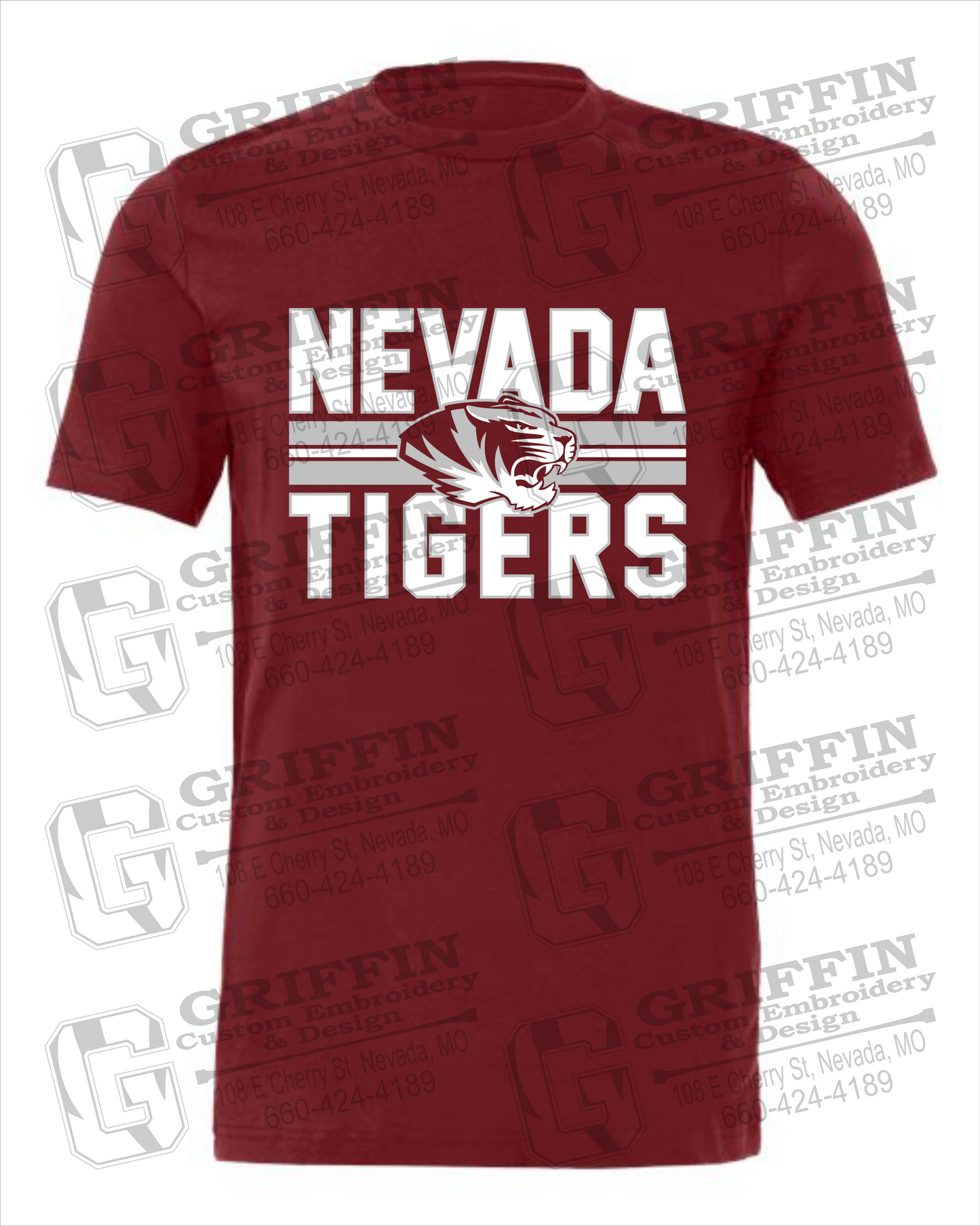 Cotton Short Sleeve T-Shirt - Nevada Tigers 23-M