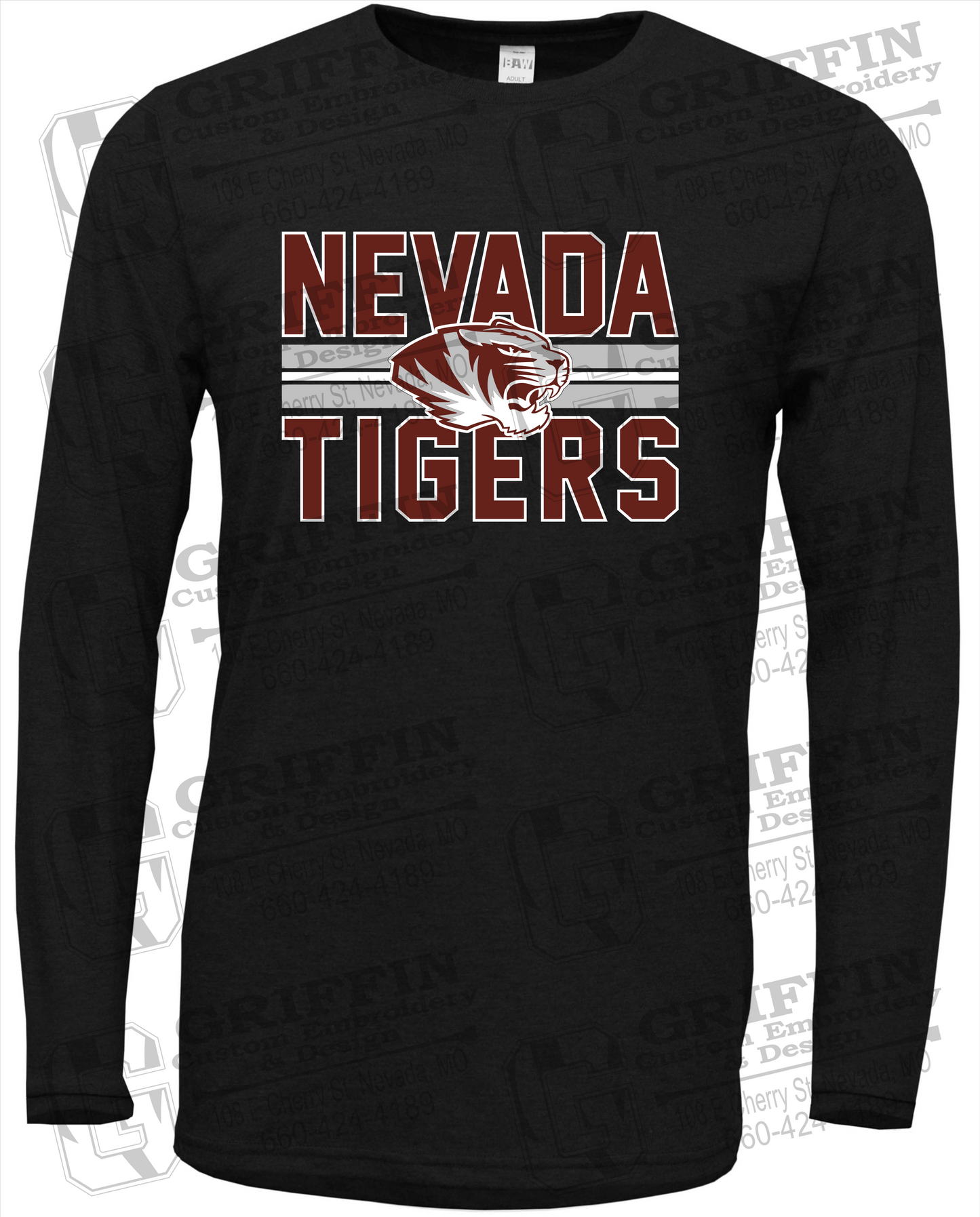 Soft-Tek Long Sleeve T-Shirt - Nevada Tigers 23-M