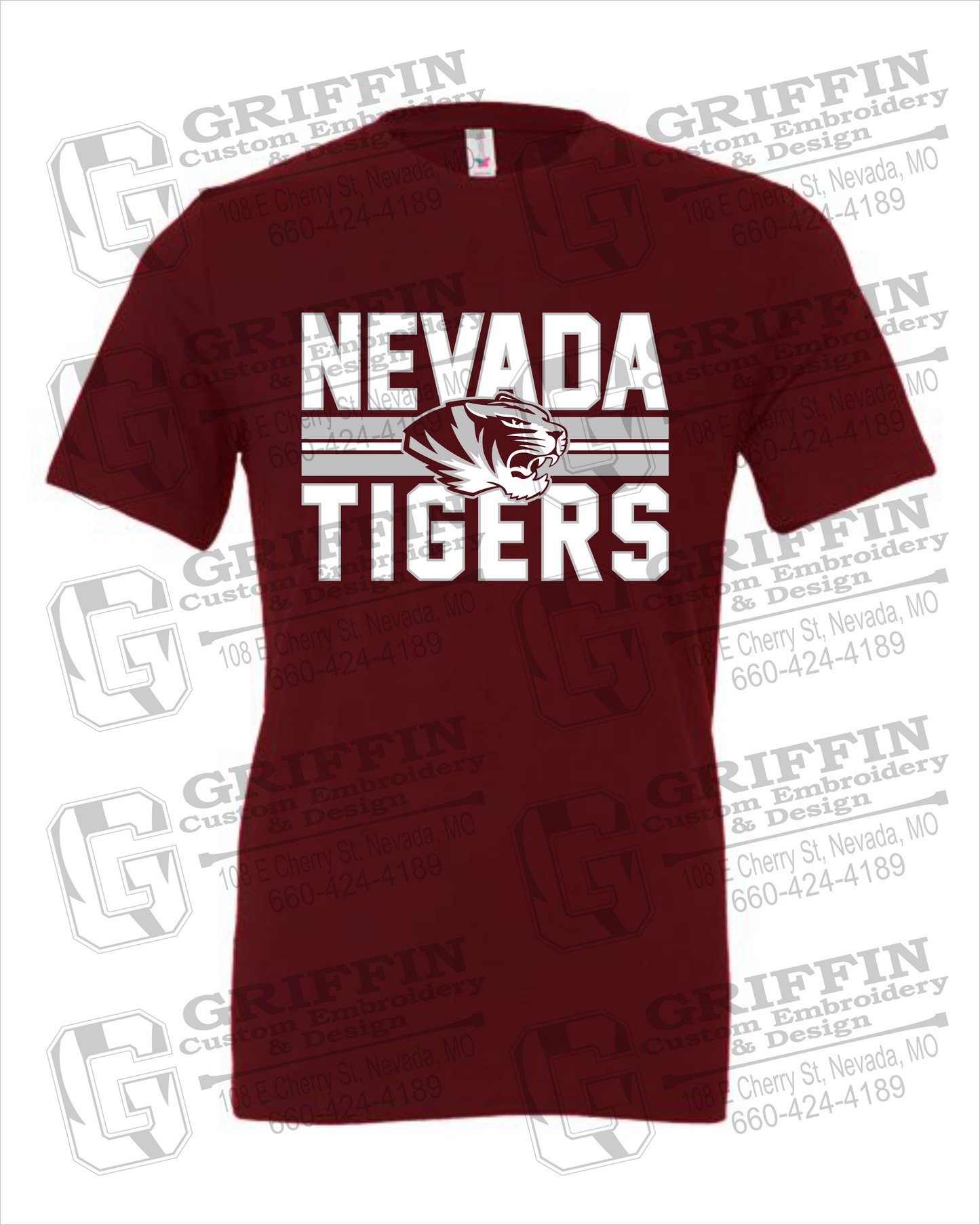 Cotton Short Sleeve T-Shirt - Nevada Tigers 23-M