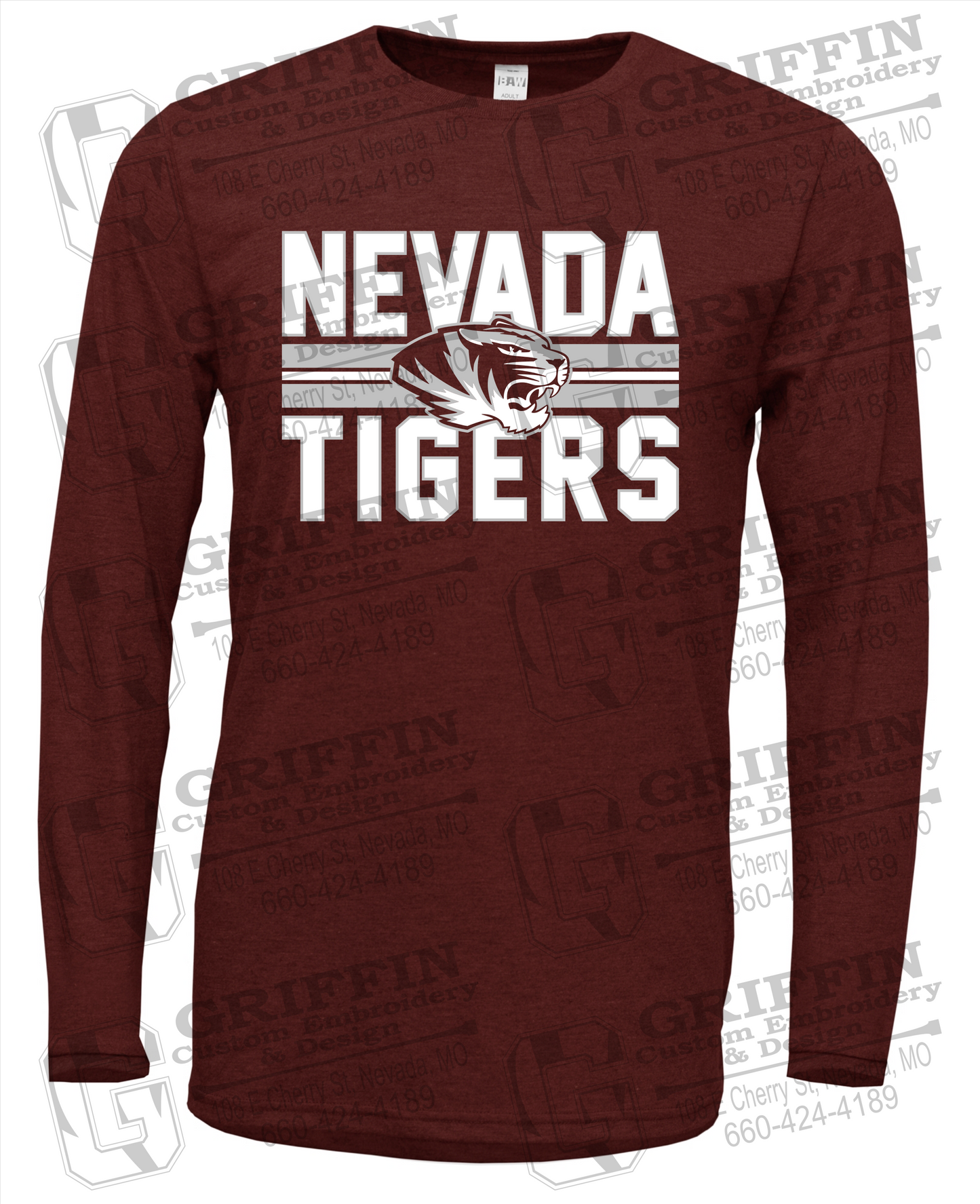 Soft-Tek Long Sleeve T-Shirt - Nevada Tigers 23-M