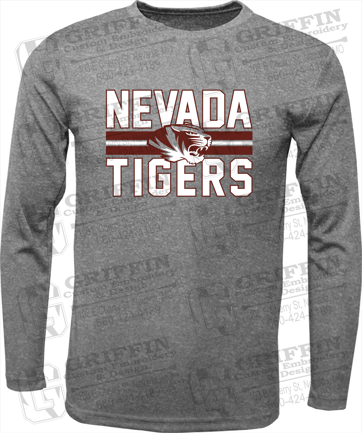 Dry-Fit Long Sleeve T-Shirt - Nevada Tigers 23-M