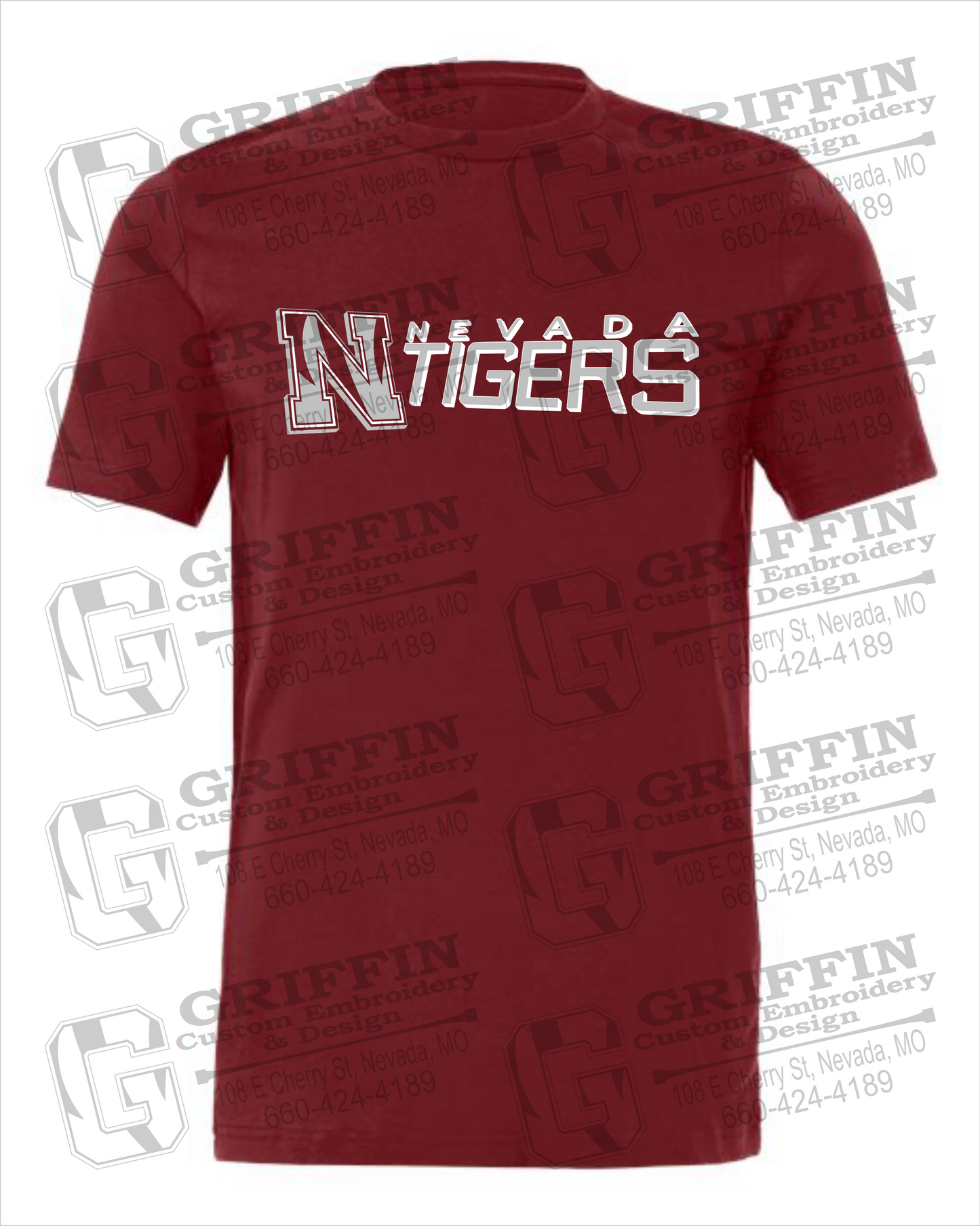 Cotton Short Sleeve T-Shirt - Nevada Tigers 23-N