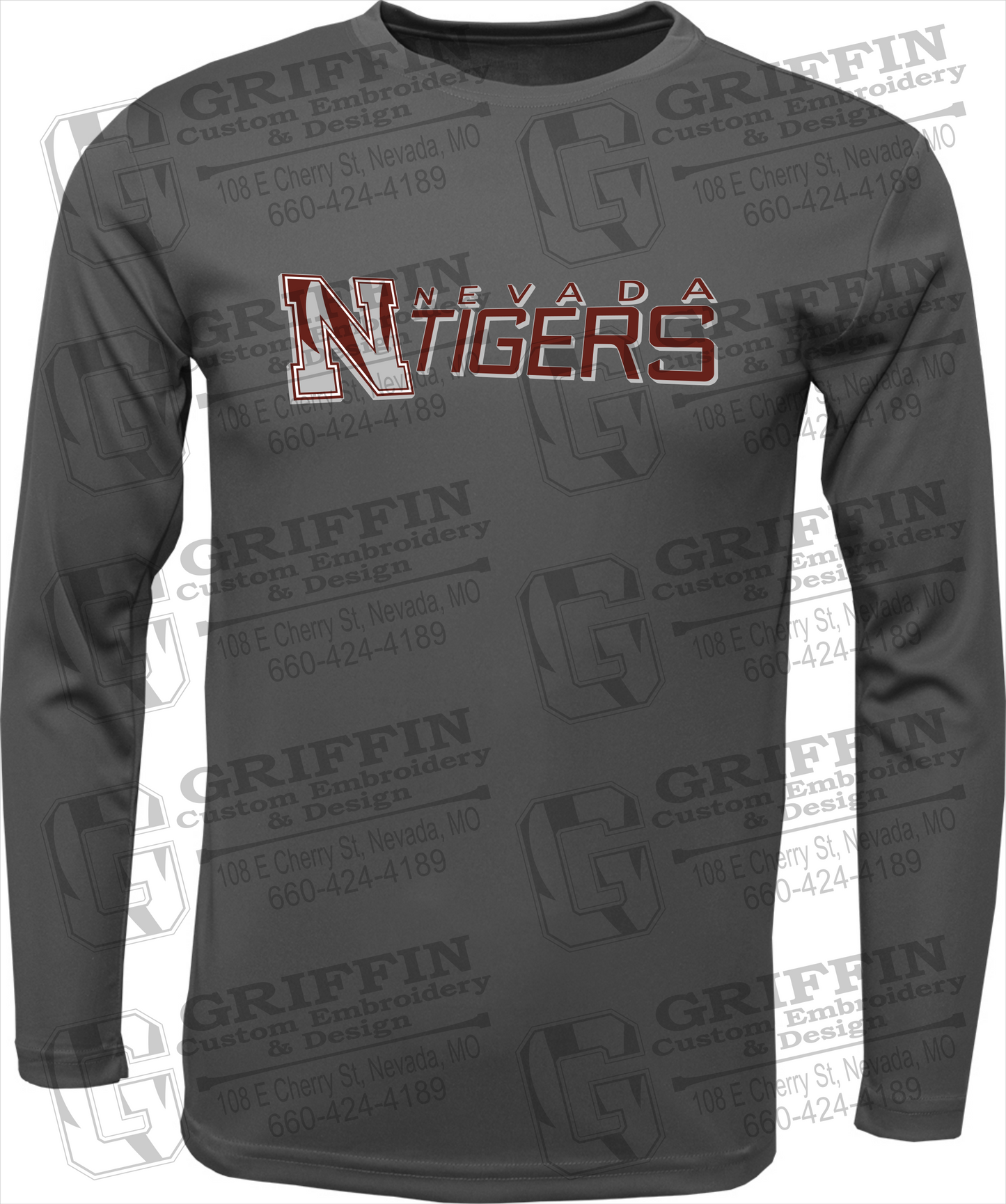 Toddler Dry-Fit Long Sleeve T-Shirt - Nevada Tigers 23-N