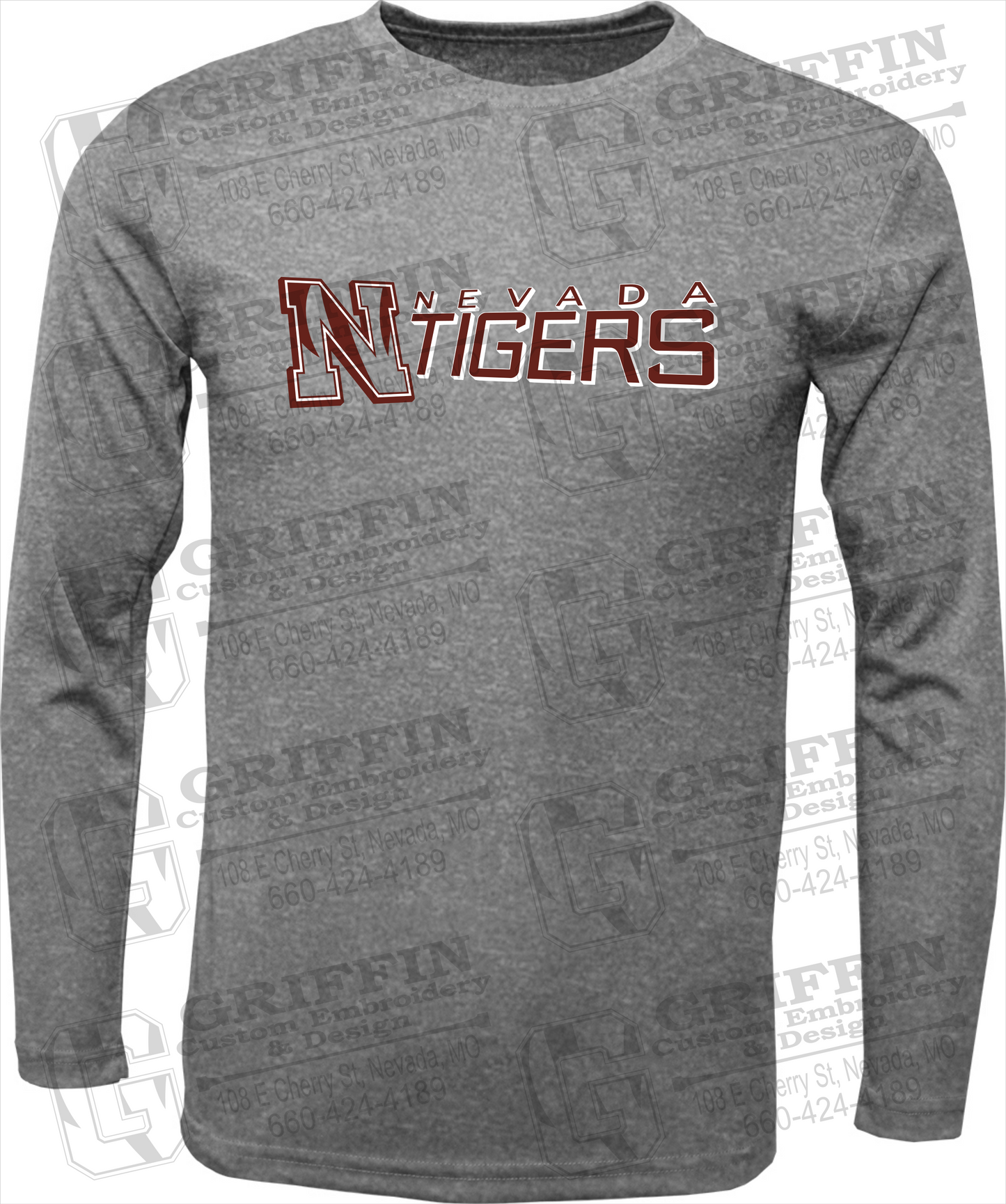 Toddler Dry-Fit Long Sleeve T-Shirt - Nevada Tigers 23-N