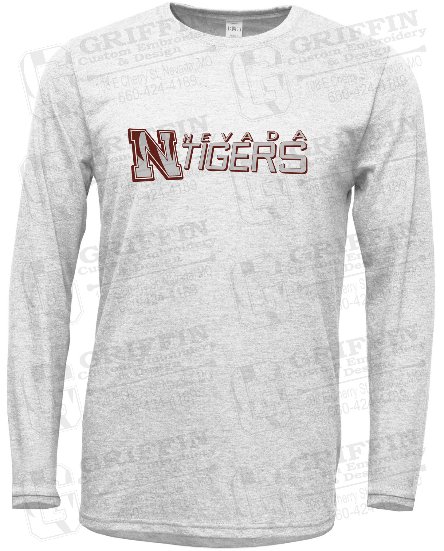 Soft-Tek Long Sleeve T-Shirt - Nevada Tigers 23-N
