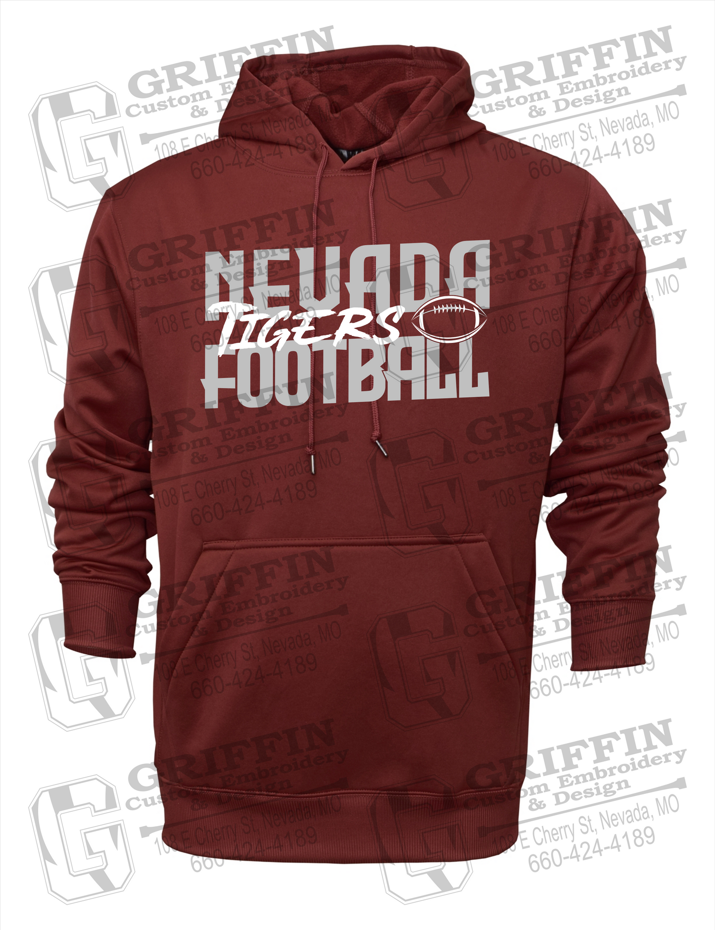 Performance Fleece Hoodie - Football - Nevada Tigers 23-P