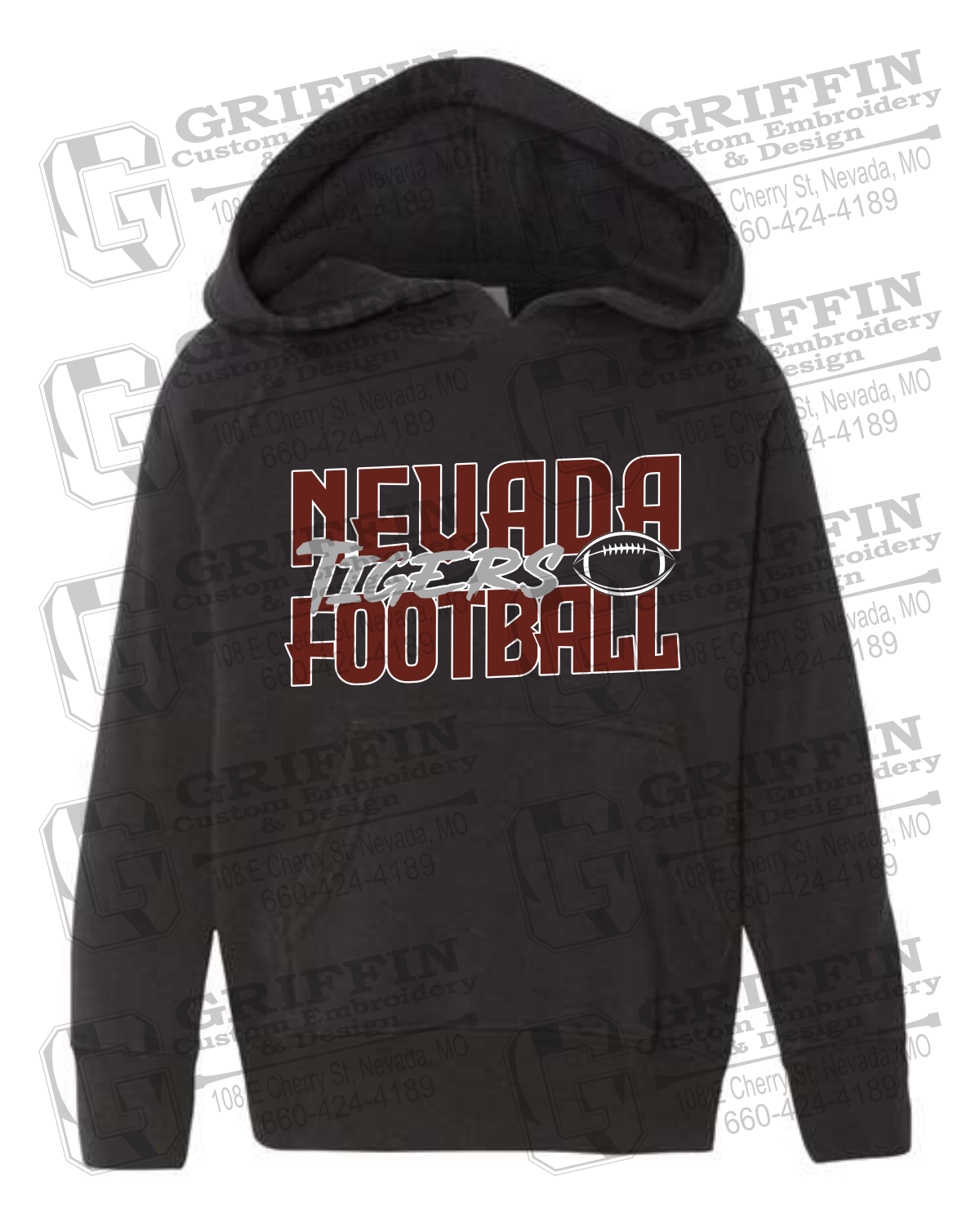 Toddler Hoodie - Football - Nevada Tigers 23-P