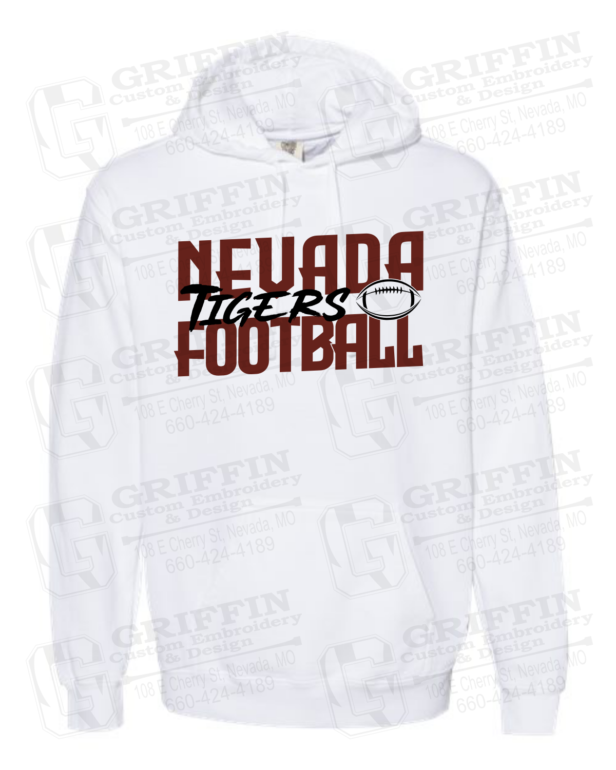 Comfort Colors Hoodie - Football - Nevada Tigers 23-P