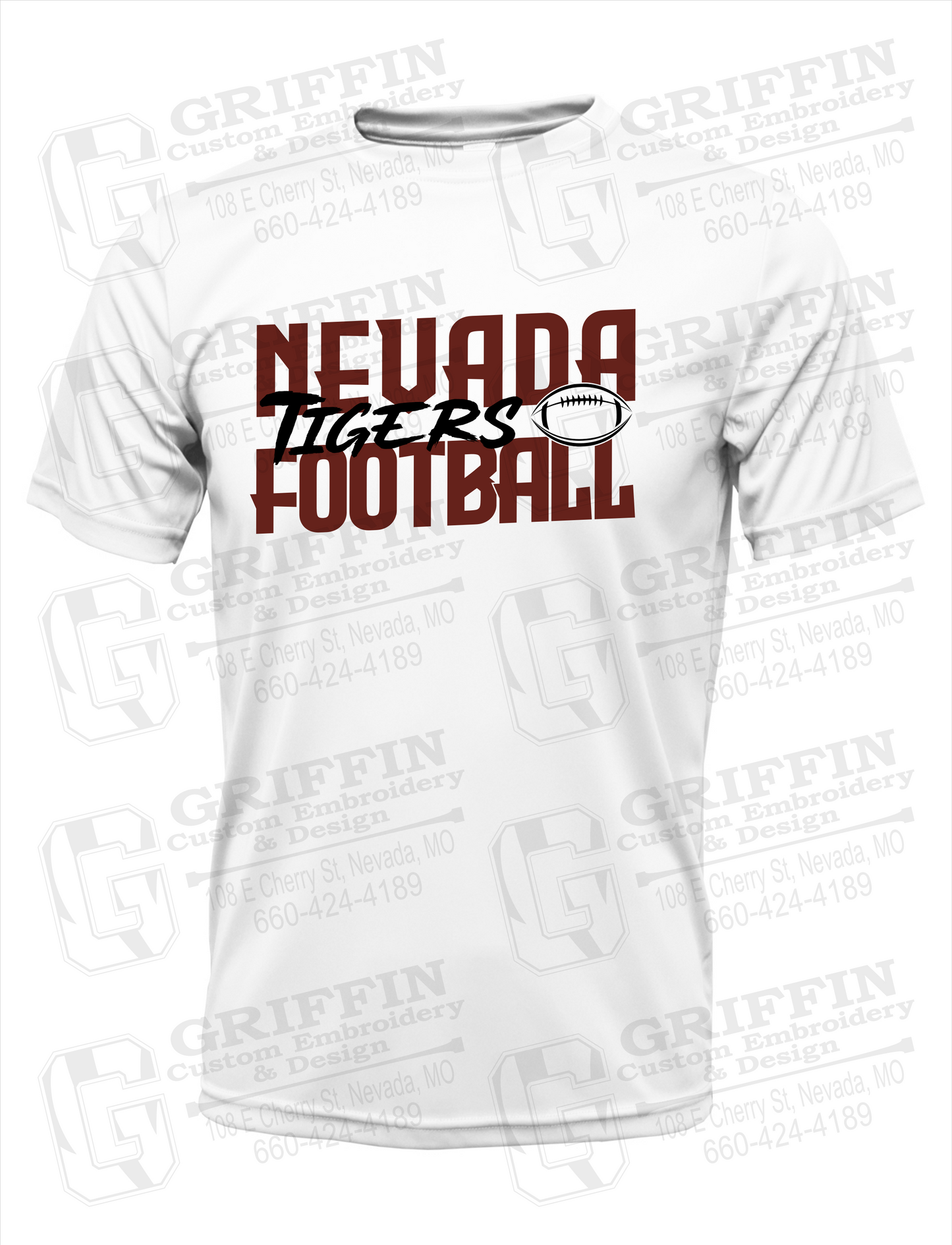 Dry-Fit Short Sleeve T-Shirt - Football - Nevada Tigers 23-P