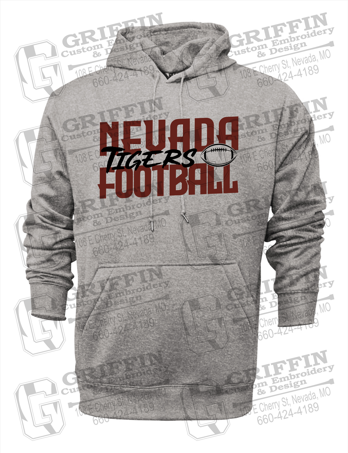Performance Fleece Hoodie - Football - Nevada Tigers 23-P