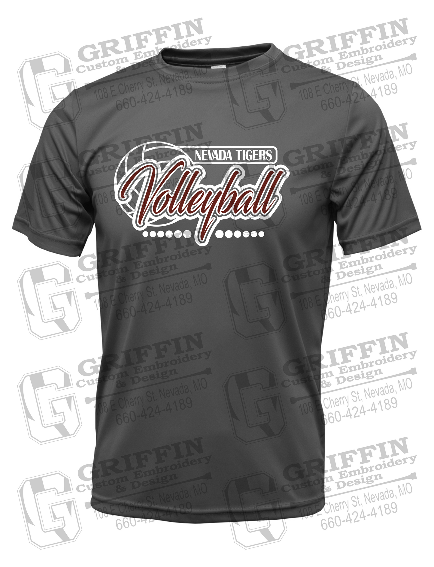 Dry-Fit Short Sleeve T-Shirt - Volleyball - Nevada Tigers 23-Q