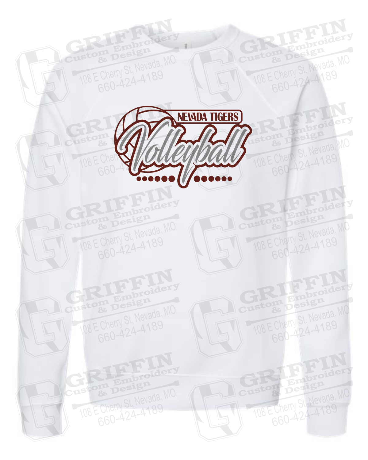 Sponge Fleece Sweatshirt - Volleyball - Nevada Tigers 23-Q