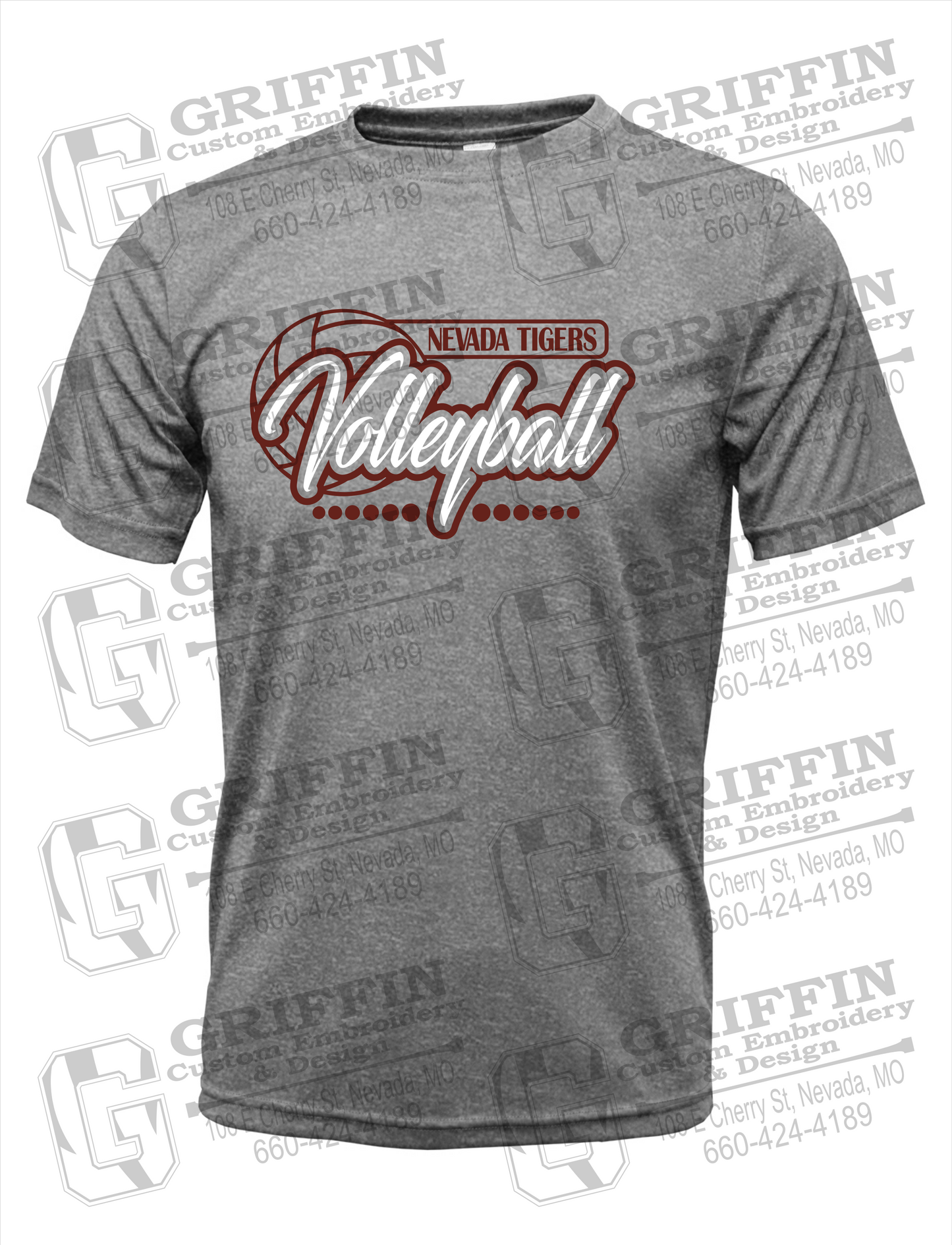 Dry-Fit Short Sleeve T-Shirt - Volleyball - Nevada Tigers 23-Q