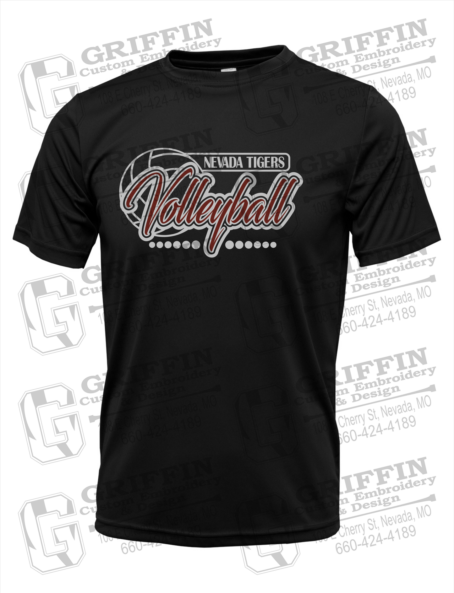 Dry-Fit Short Sleeve T-Shirt - Volleyball - Nevada Tigers 23-Q