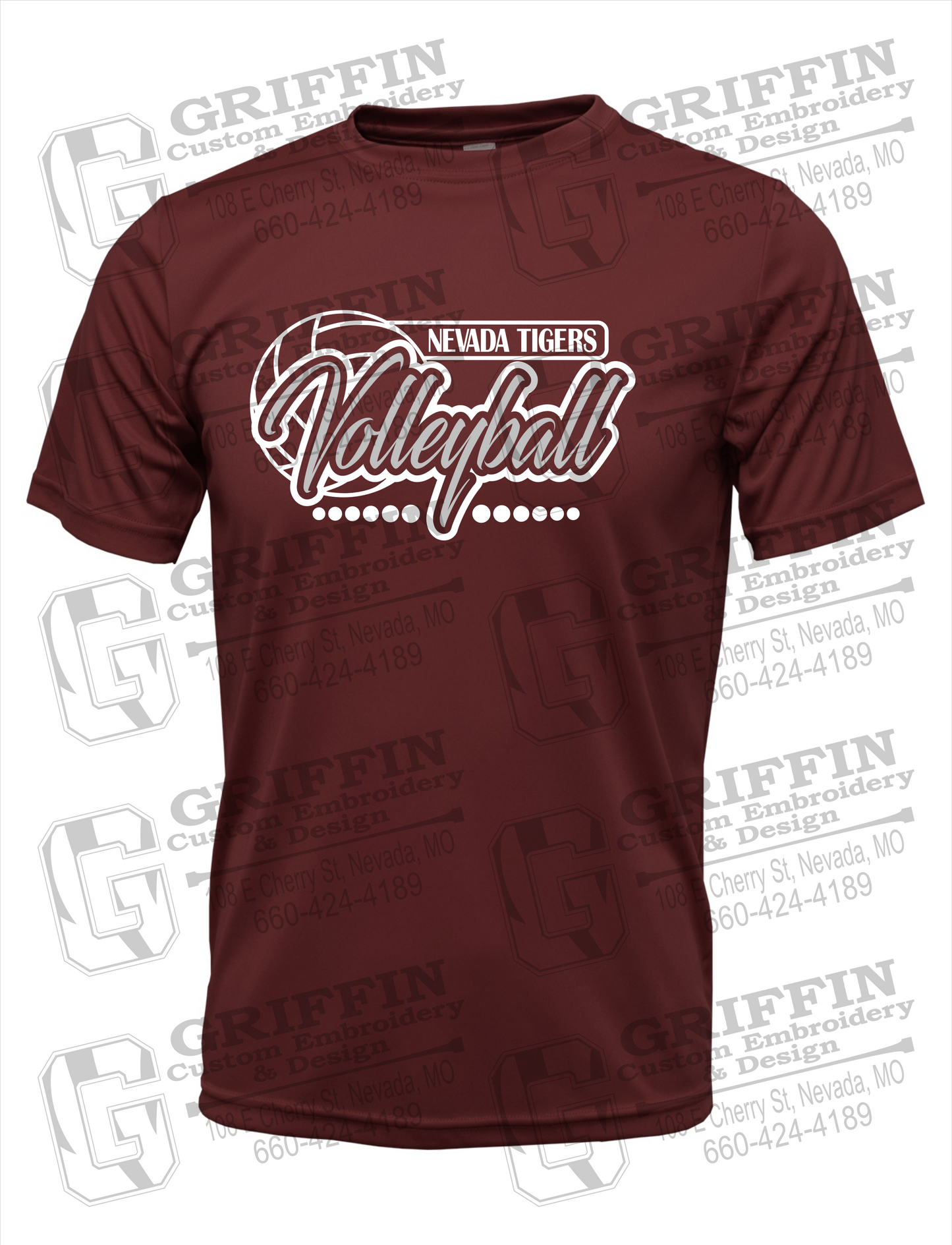 Dry-Fit Short Sleeve T-Shirt - Volleyball - Nevada Tigers 23-Q