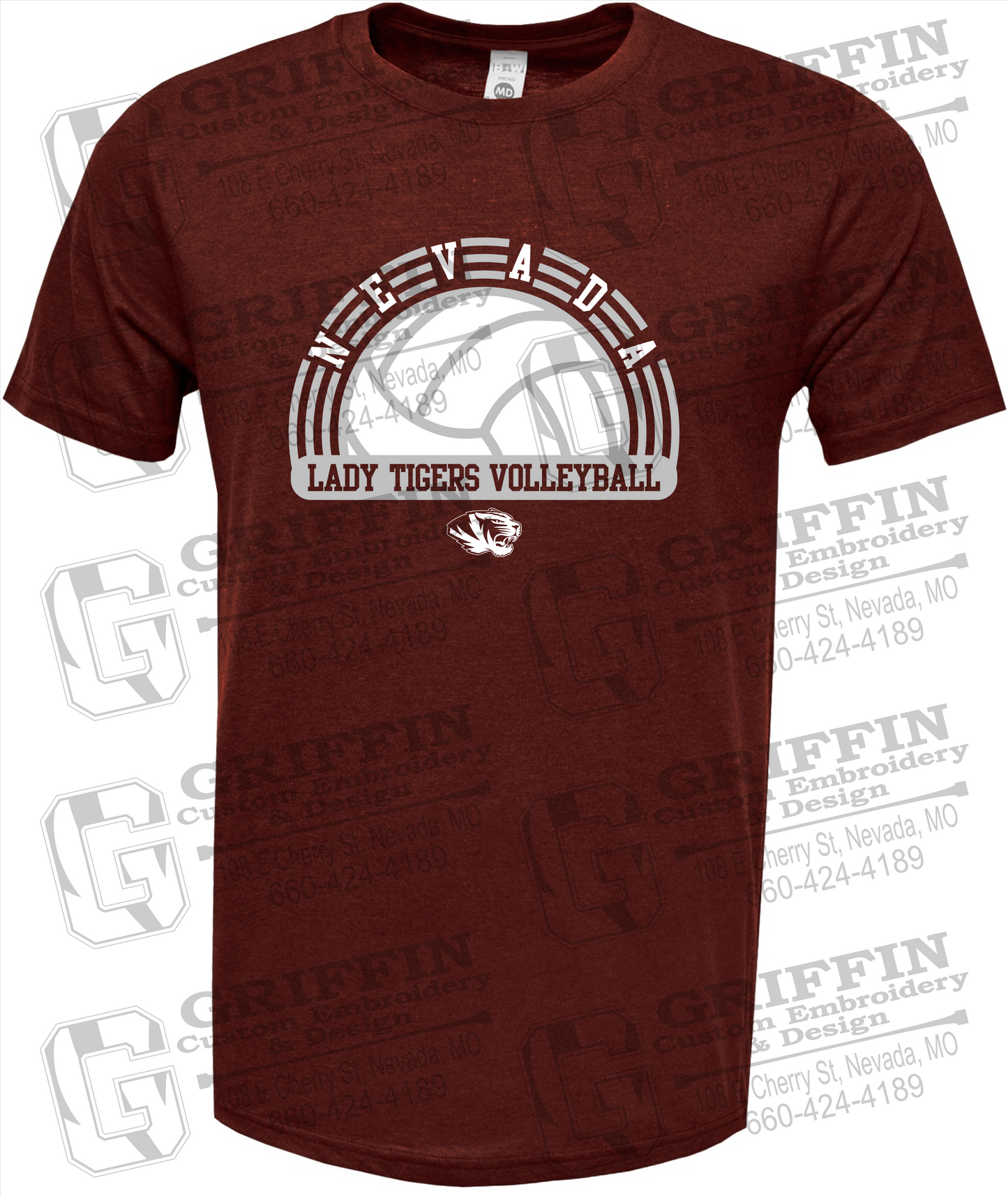 Nevada Tigers 23-R Short Sleeve T-Shirt - Volleyball