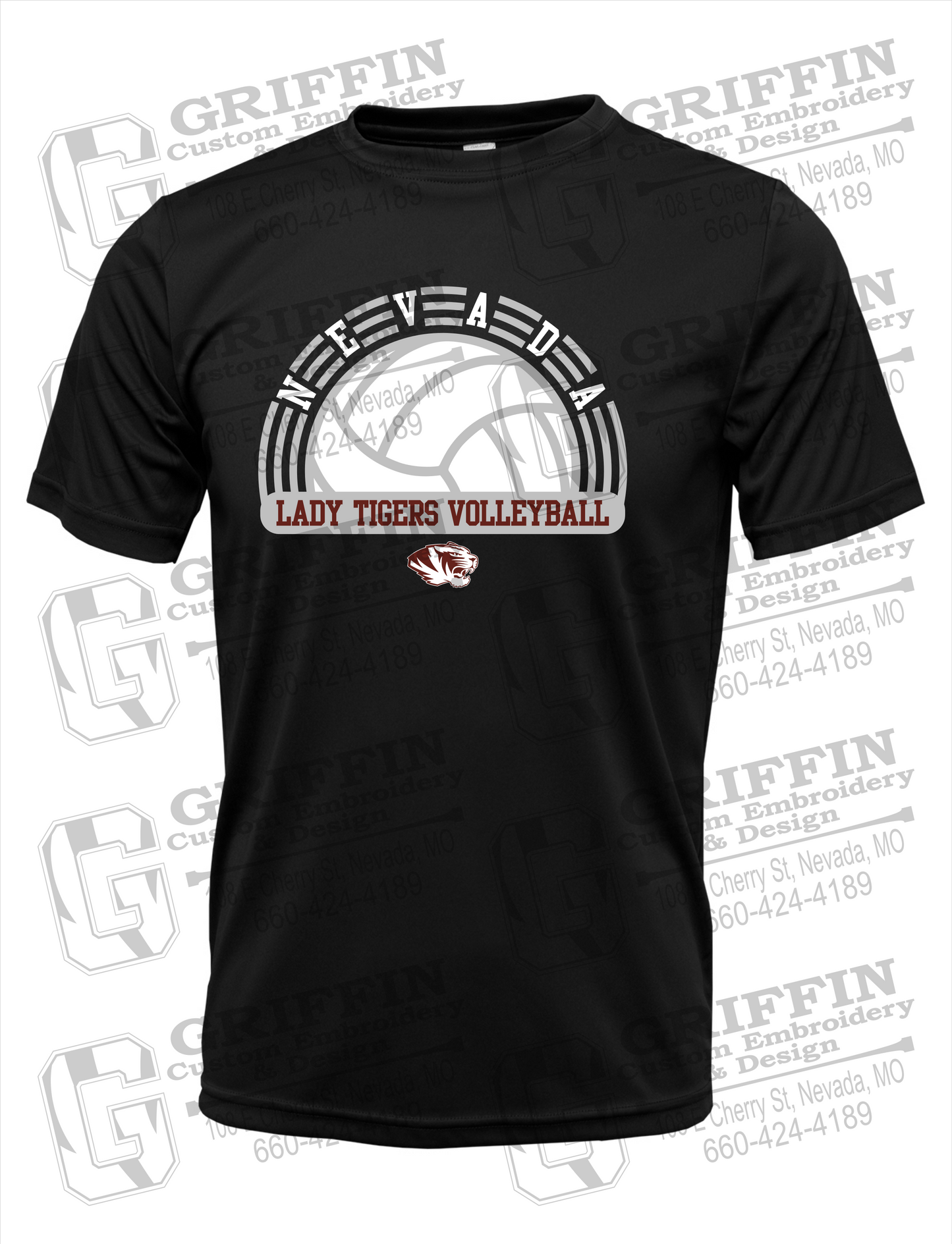 Dry-Fit Short Sleeve T-Shirt - Volleyball - Nevada Tigers 23-R