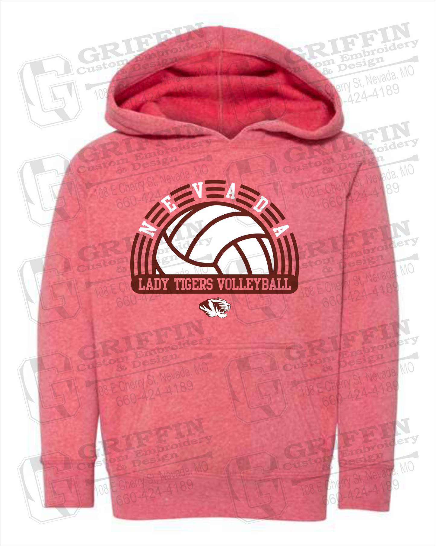 Nevada Tigers 23-R Toddler Hoodie - Volleyball