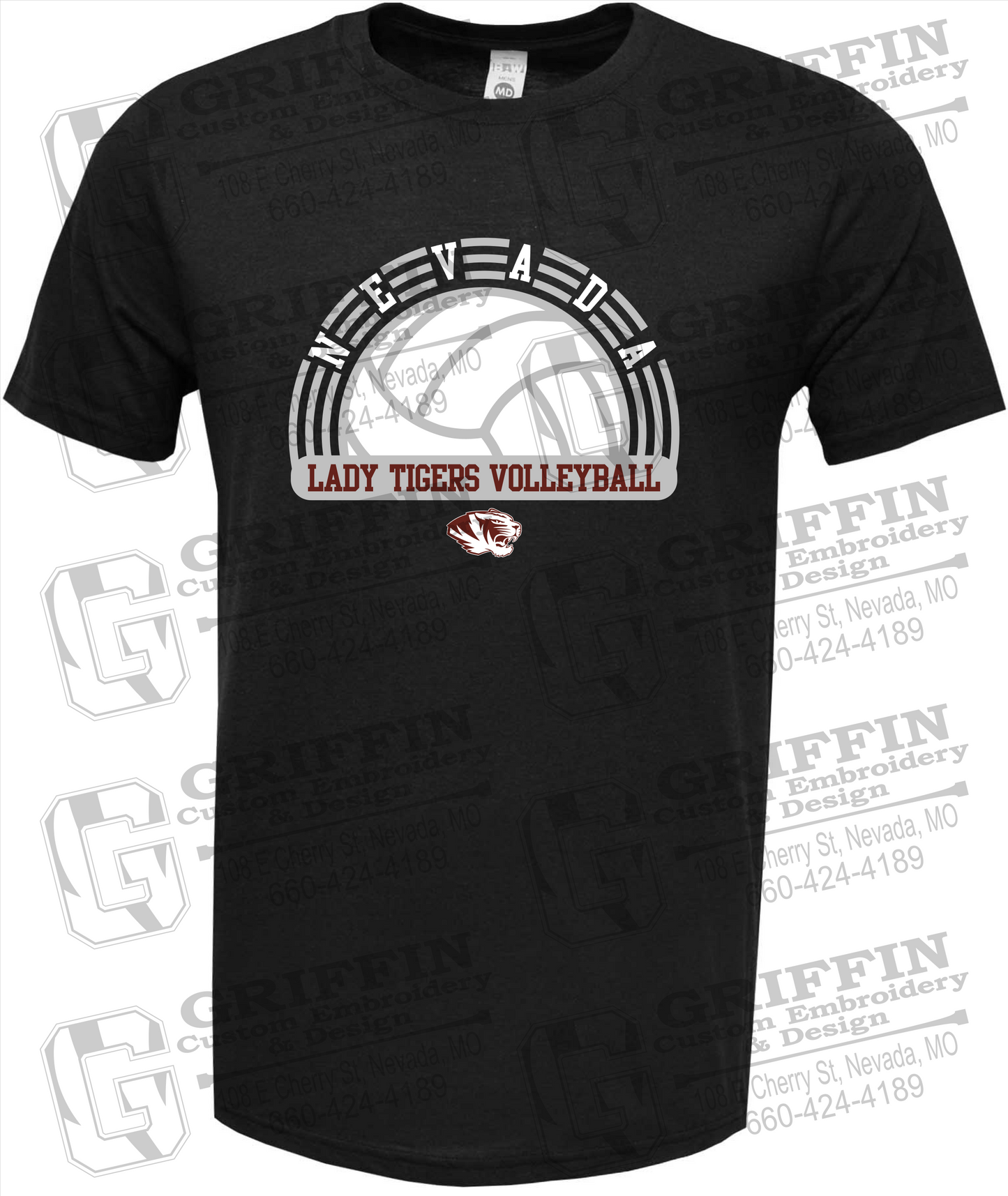Nevada Tigers 23-R Short Sleeve T-Shirt - Volleyball