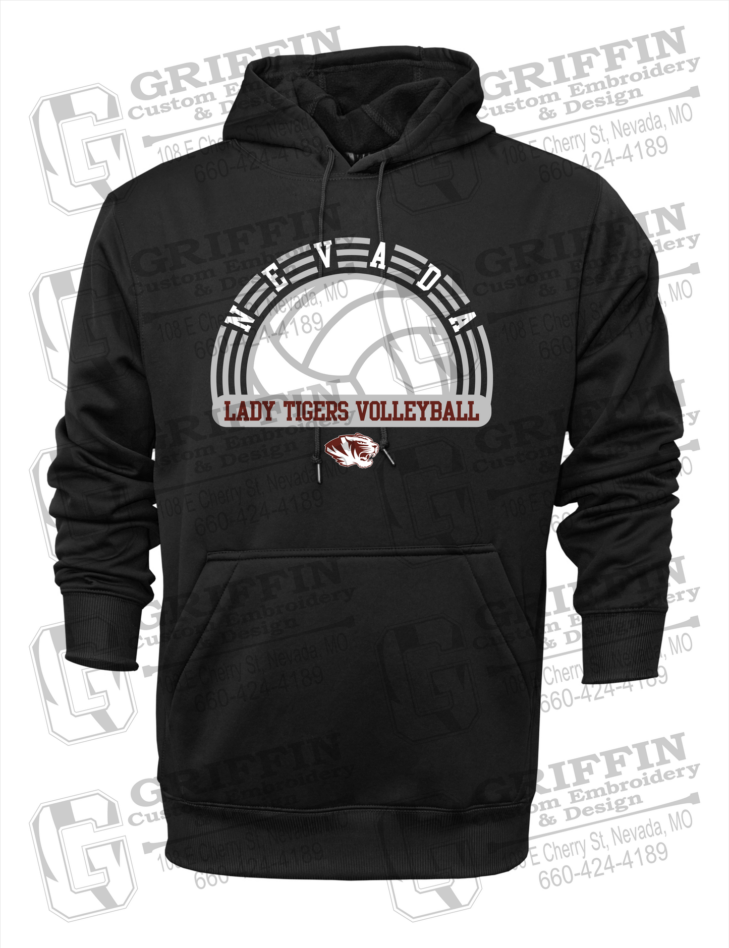 Performance Fleece Hoodie - Volleyball - Nevada Tigers 23-R