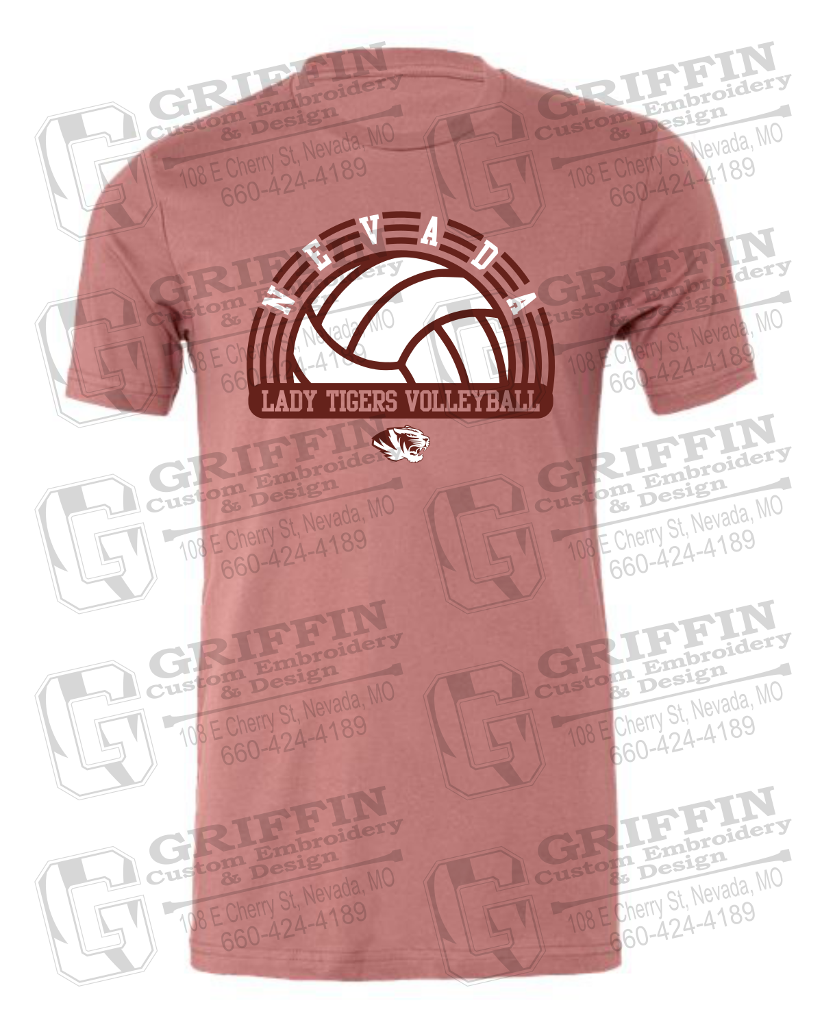 Cotton Short Sleeve T-Shirt - Volleyball - Nevada Tigers 23-R
