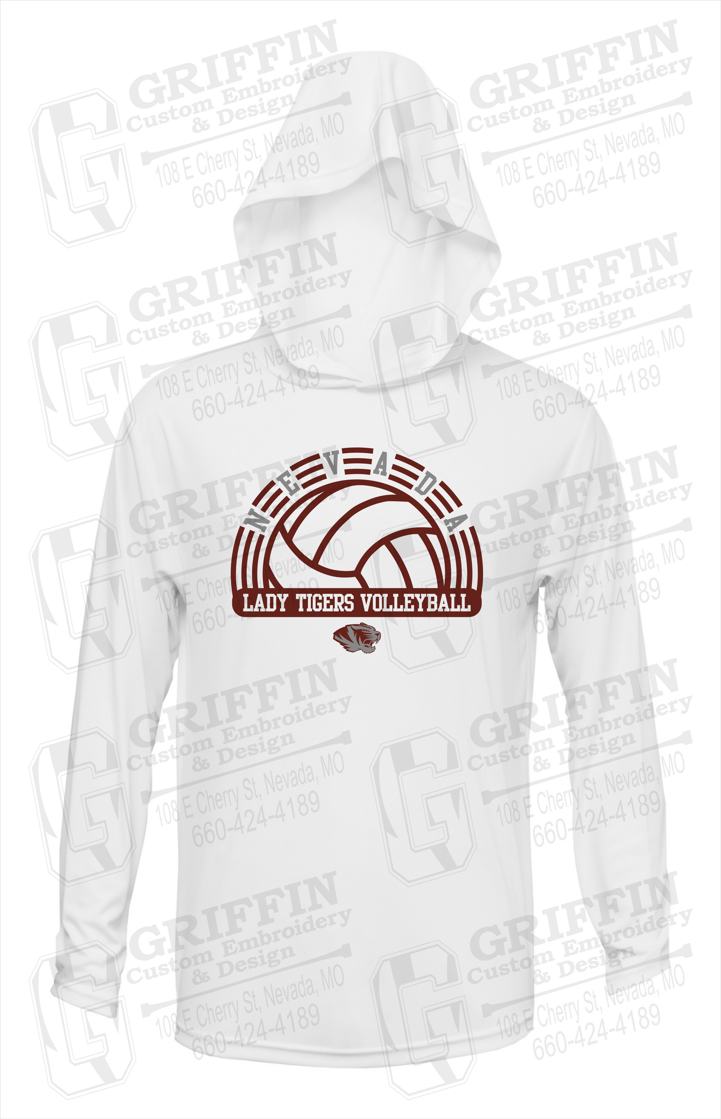 Dry-Fit T-Shirt Hoodie - Volleyball - Nevada Tigers 23-R
