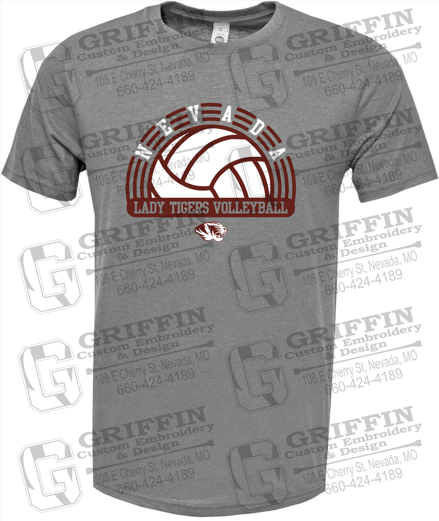 Nevada Tigers 23-R Short Sleeve T-Shirt - Volleyball