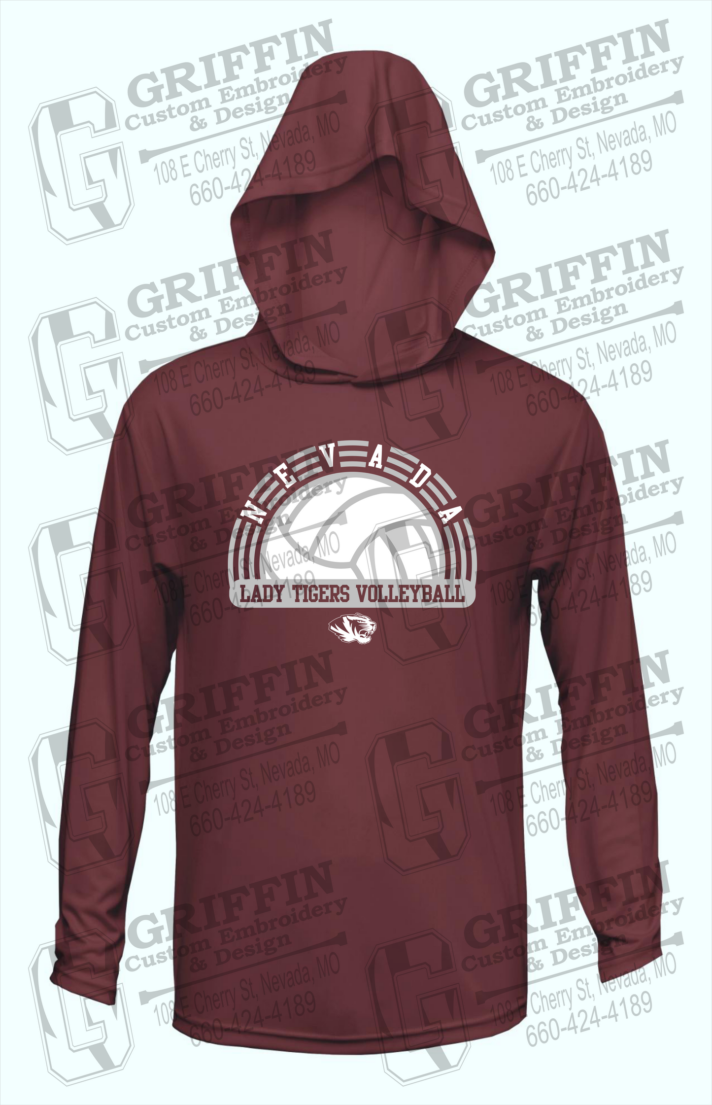 Dry-Fit T-Shirt Hoodie - Volleyball - Nevada Tigers 23-R