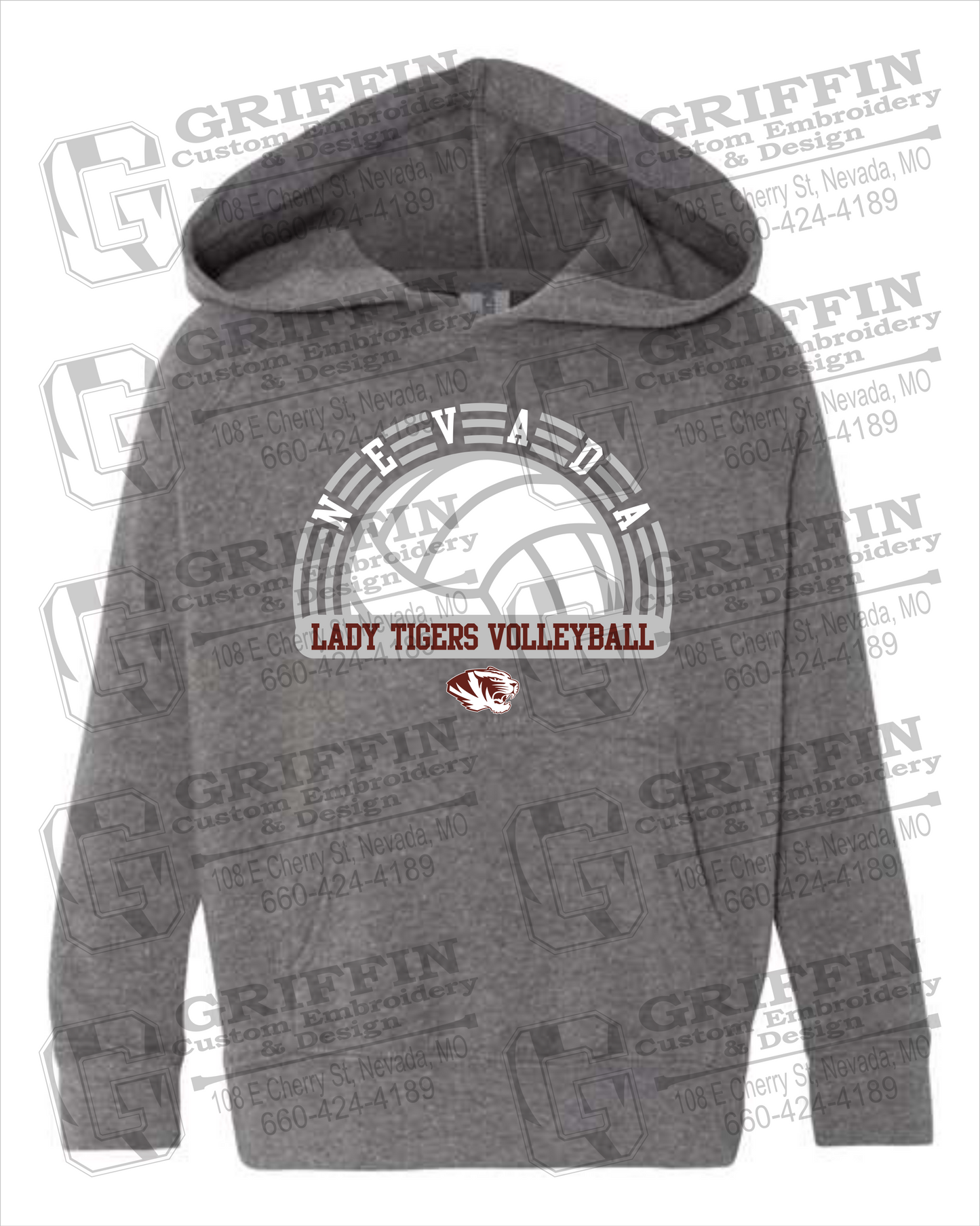 Nevada Tigers 23-R Toddler Hoodie - Volleyball
