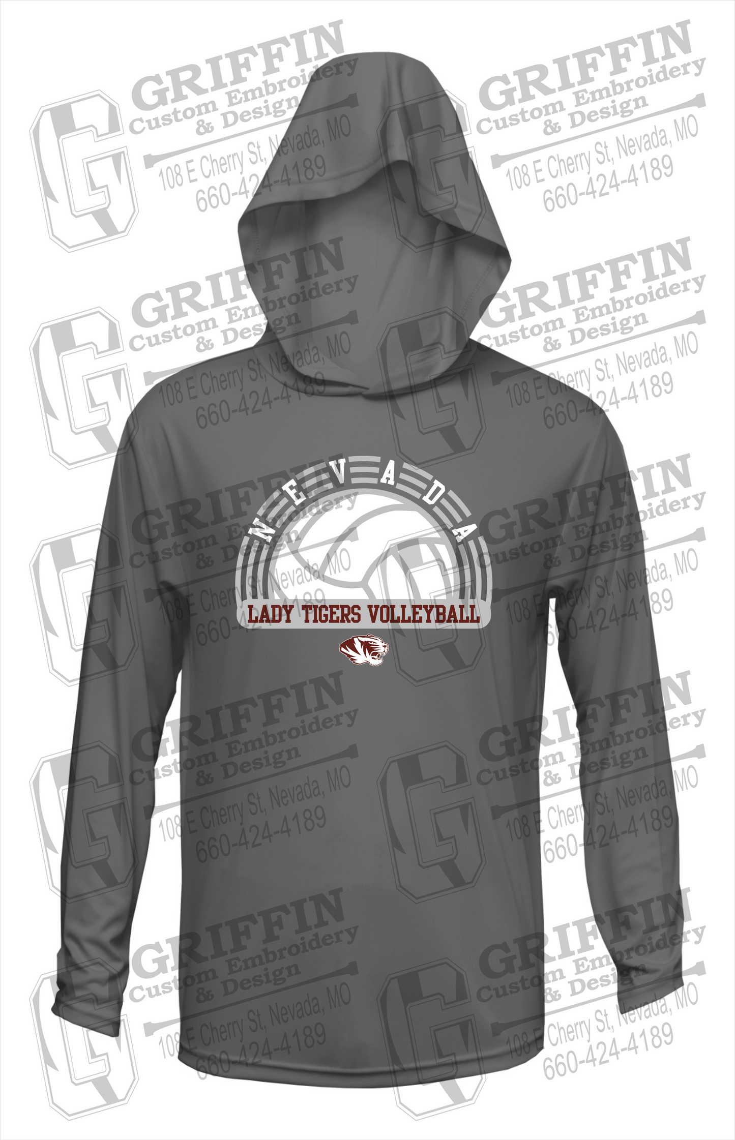Dry-Fit T-Shirt Hoodie - Volleyball - Nevada Tigers 23-R