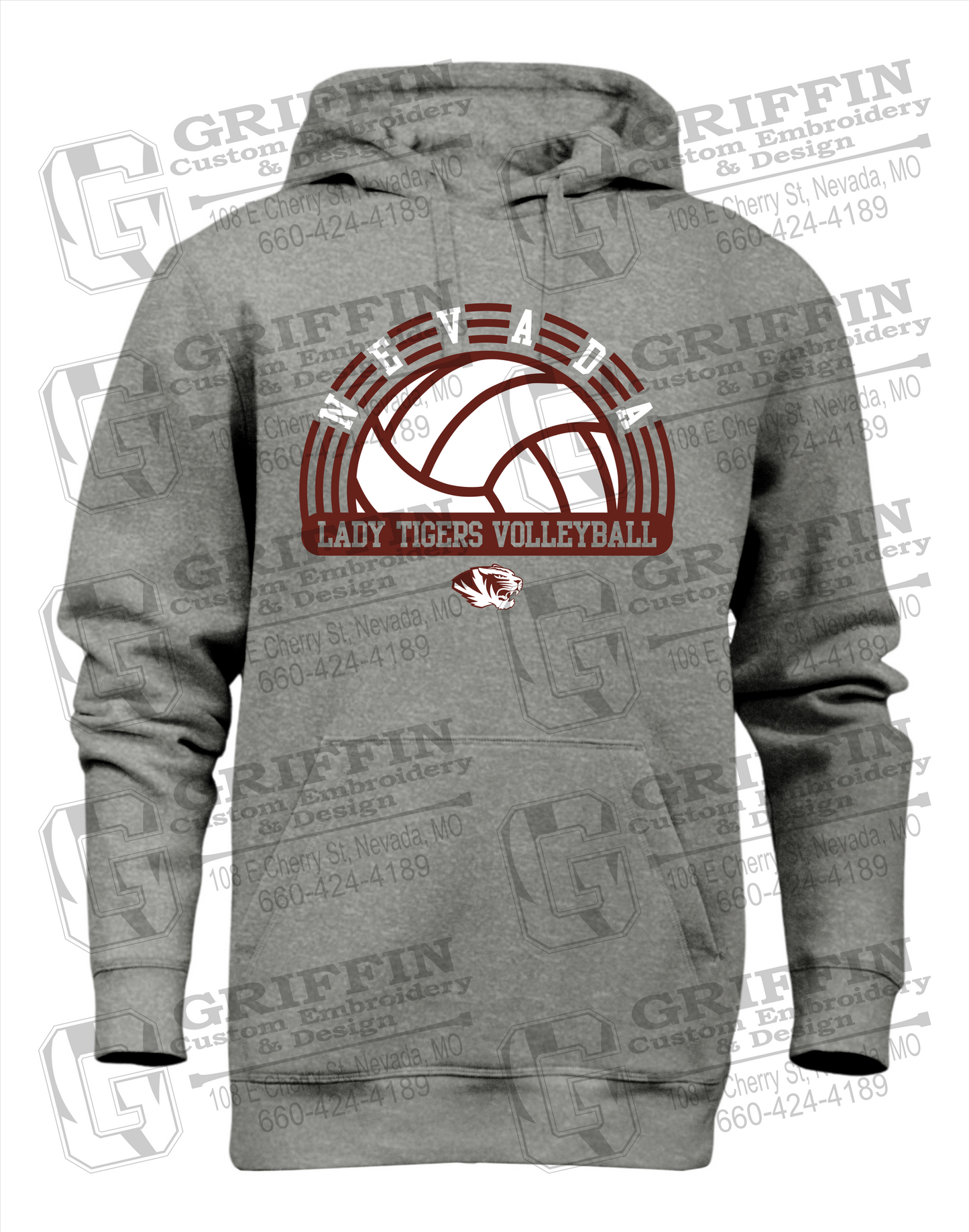 Nevada Tigers 23-R Heavyweight Hoodie - Volleyball