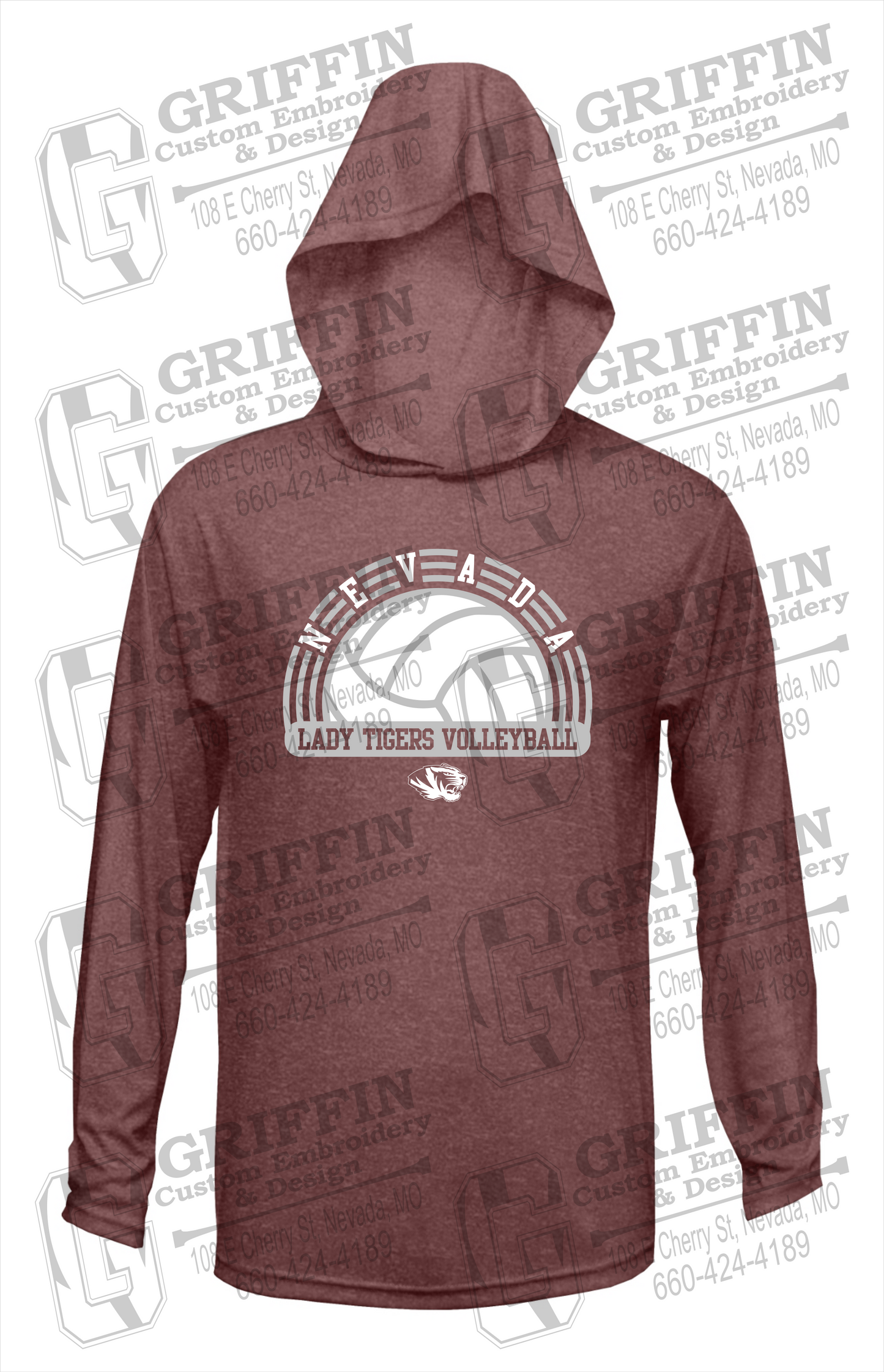 Dry-Fit T-Shirt Hoodie - Volleyball - Nevada Tigers 23-R