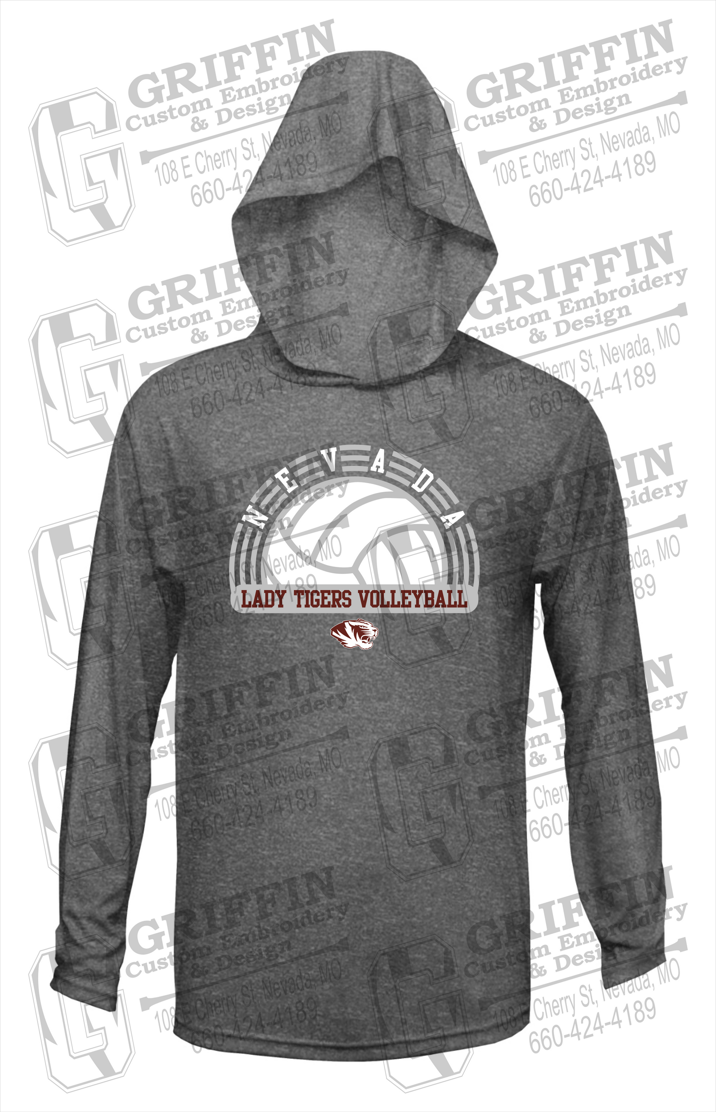 Dry-Fit T-Shirt Hoodie - Volleyball - Nevada Tigers 23-R
