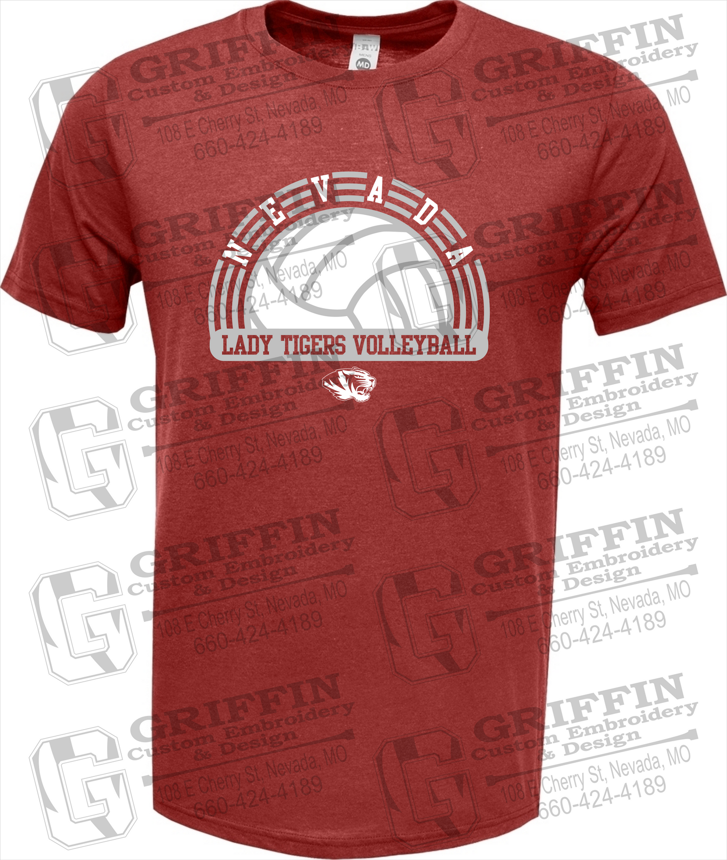 Nevada Tigers 23-R Short Sleeve T-Shirt - Volleyball