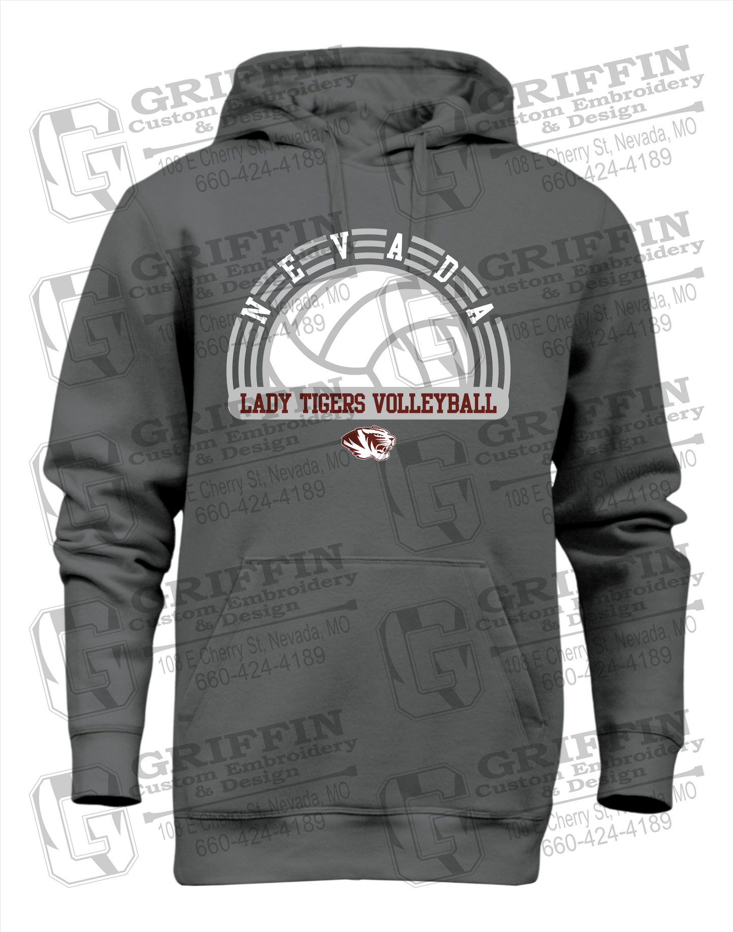 Nevada Tigers 23-R Heavyweight Hoodie - Volleyball