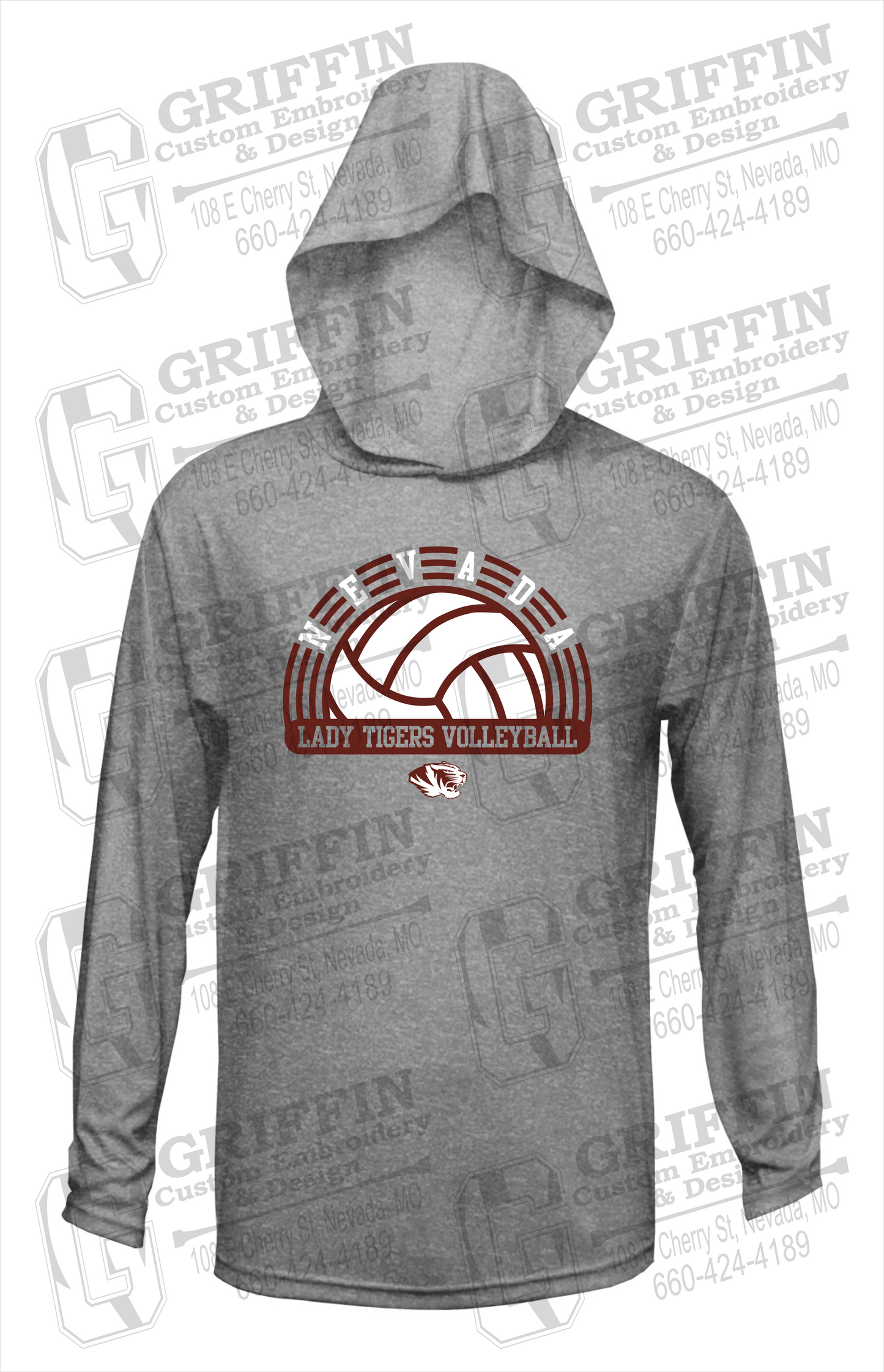 Dry-Fit T-Shirt Hoodie - Volleyball - Nevada Tigers 23-R